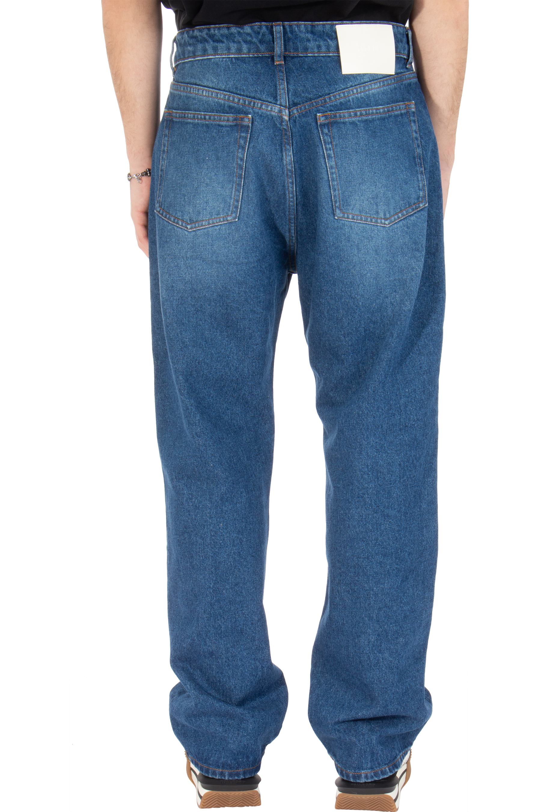 AMI PARIS Straight Fit Cotton Denim Jeans