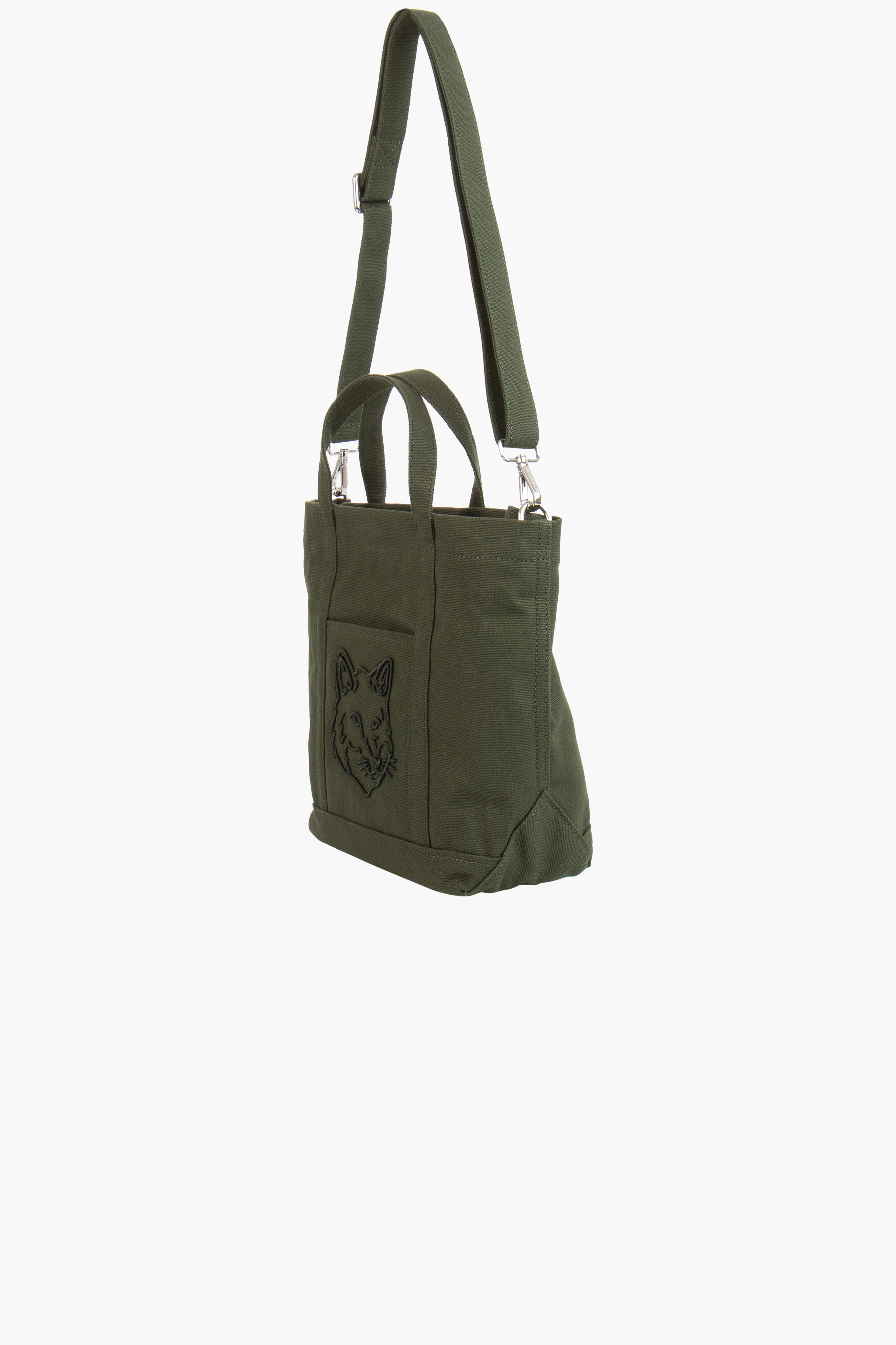 MAISON KITSUNÉ Small Fox Head Coated Canvas Tote Bag 