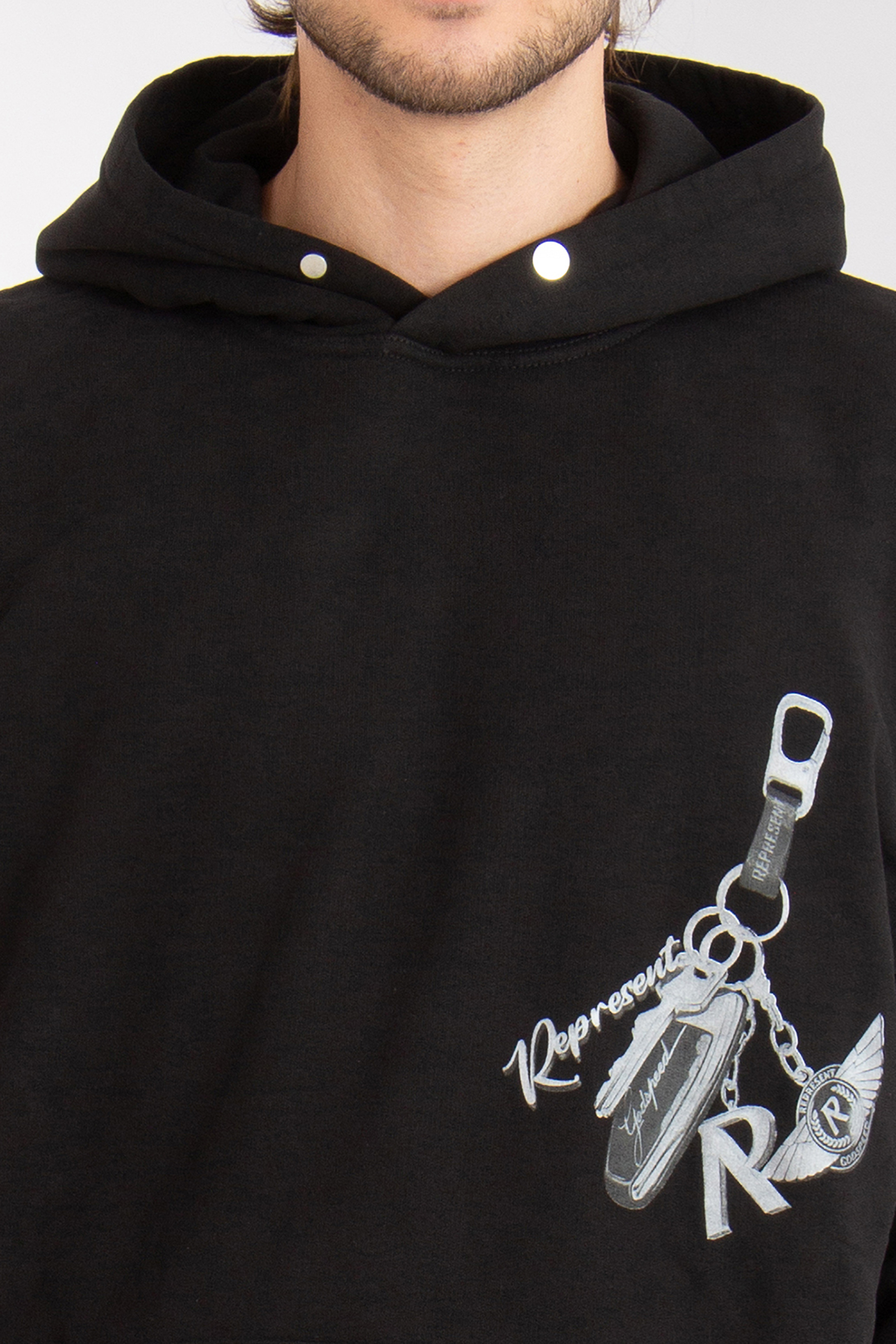 REPRESENT Keys To The Club Print Cotton Hoodie