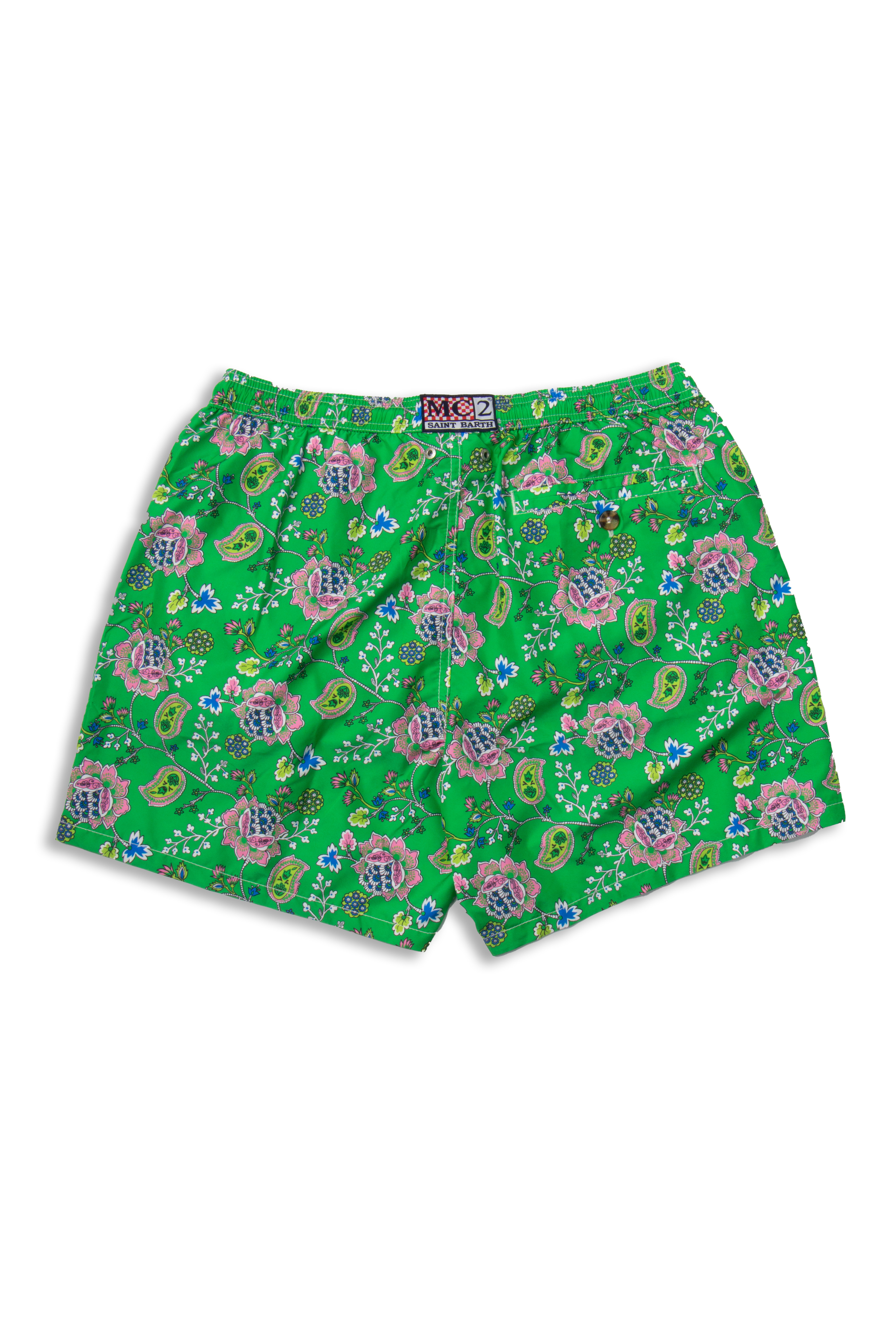 MC 2 SAINT BARTH Indian Nature Print Swim Shorts Lighting 