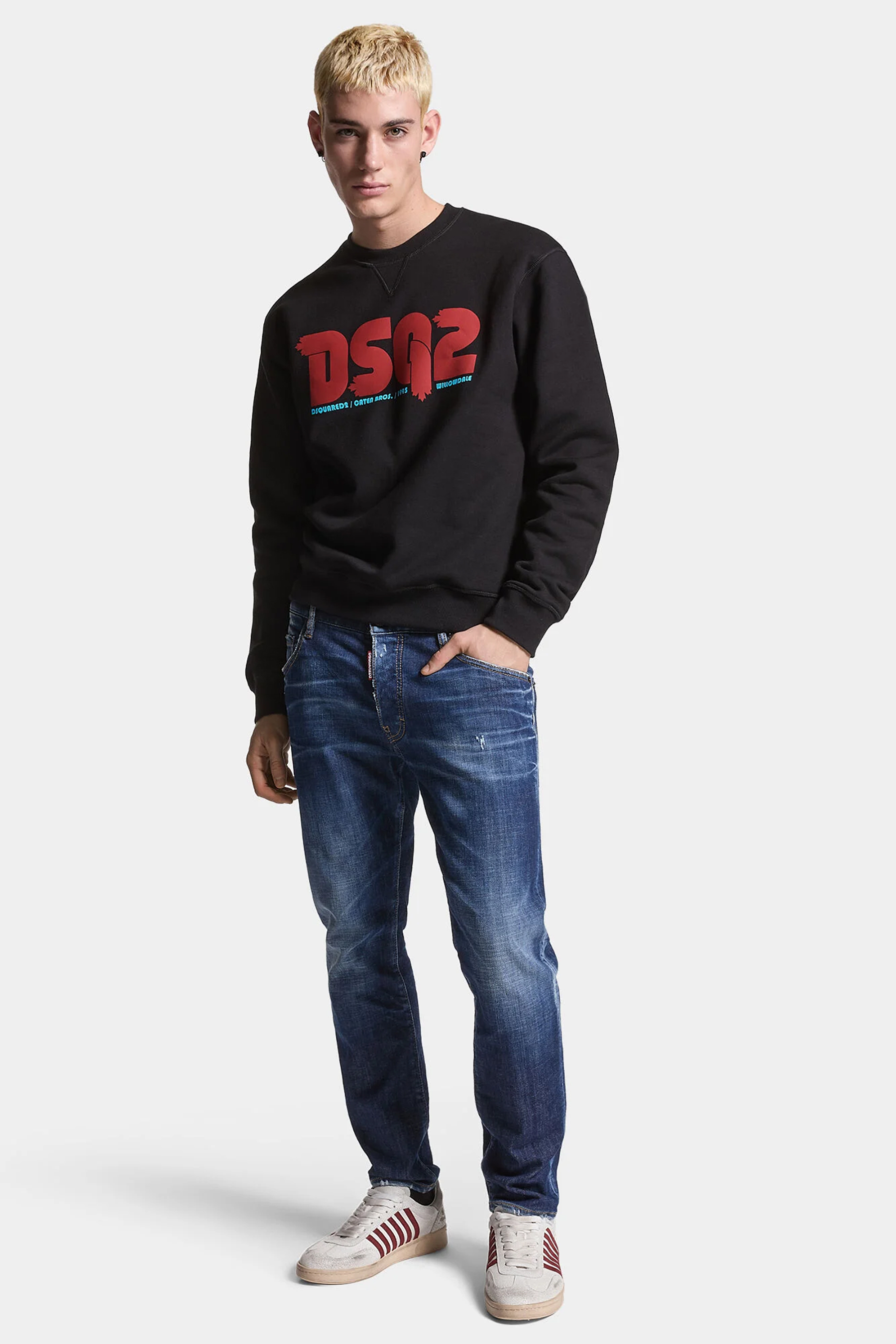 DSQUARED2 Dark Basic Wash Skater Jeans