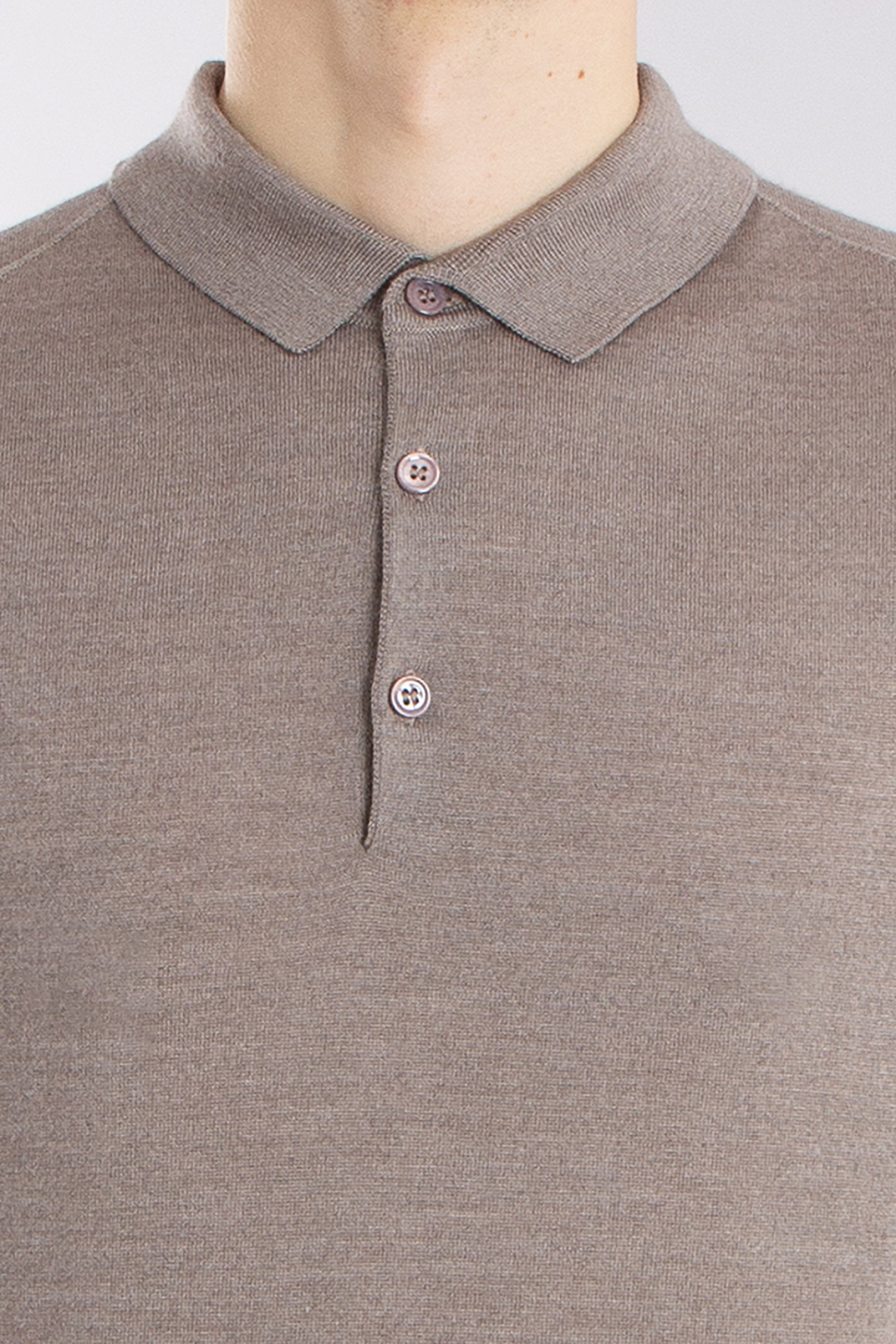 MIENTUS BERLIN Extrafine Wool-Silk-Cashmere Blend Knit Polo