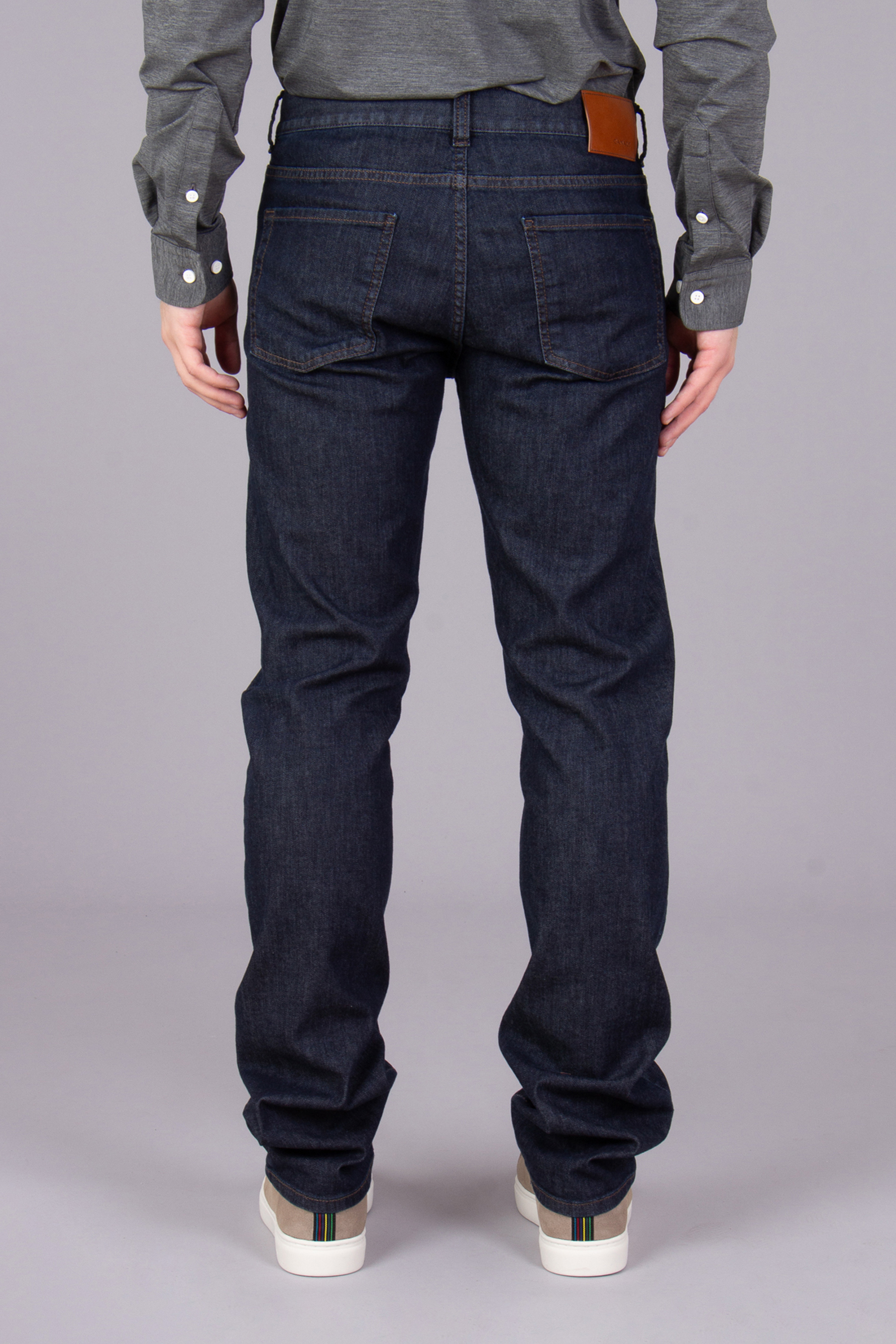 CANALI Regular Fit Cotton Stretch Denim Jeans