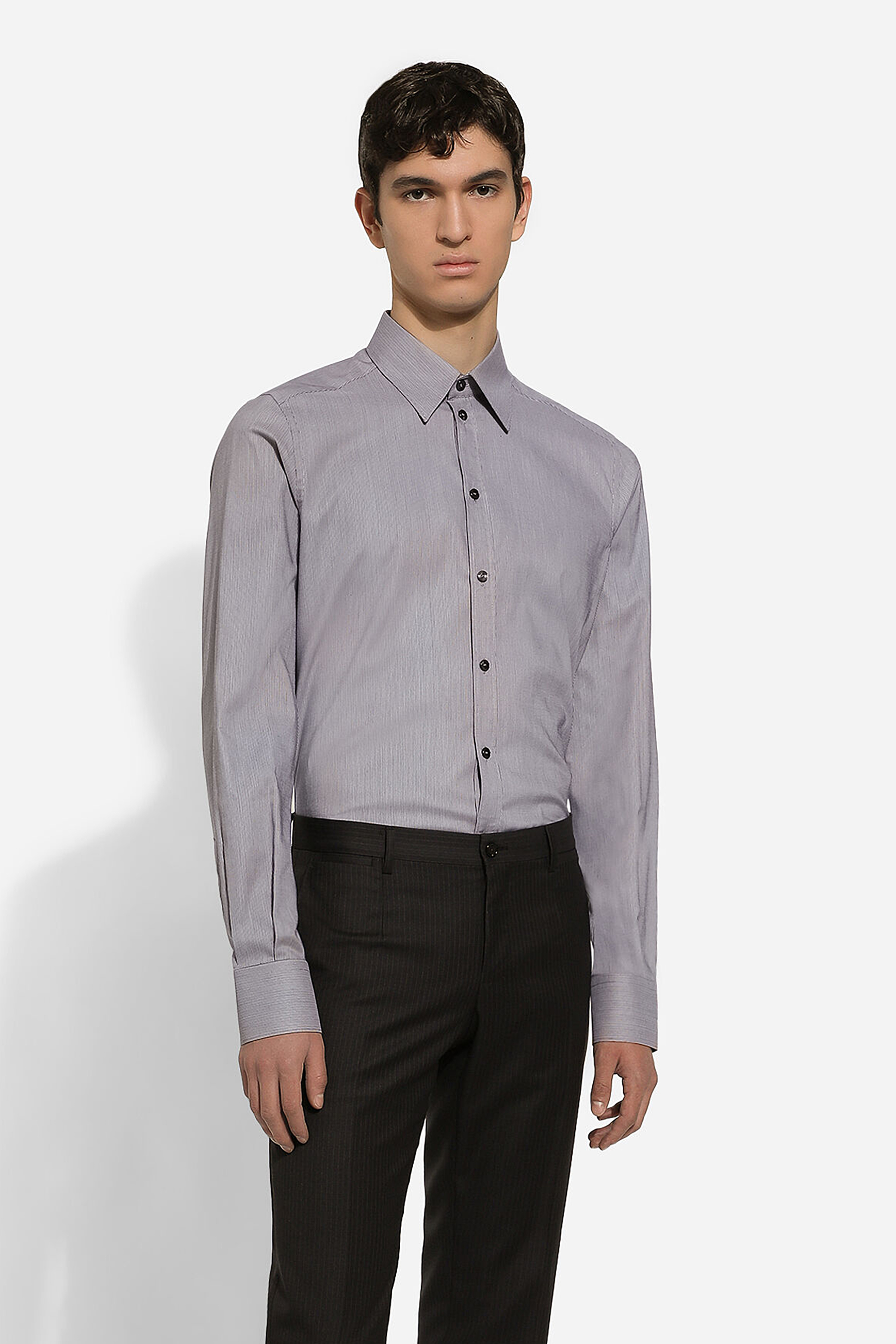 DOLCE & GABBANA Martini Fit Striped Cotton Shirt