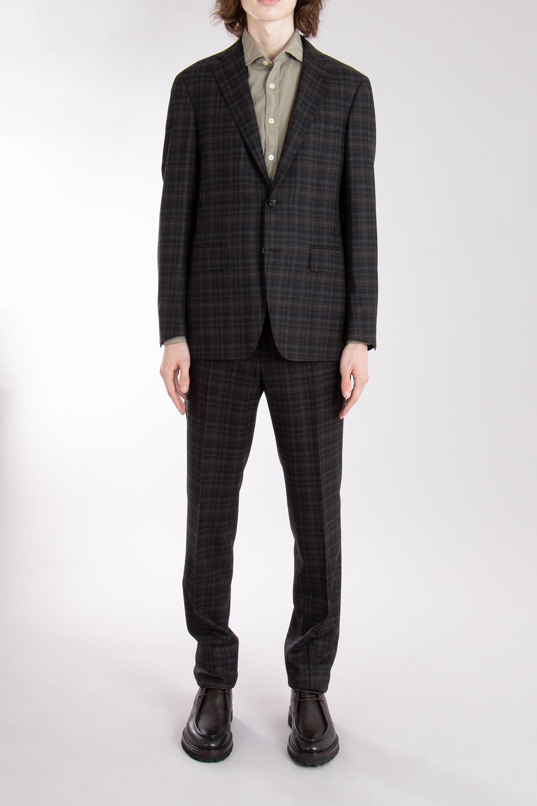 CANALI Modern Fit Checked Wool Suit Kei