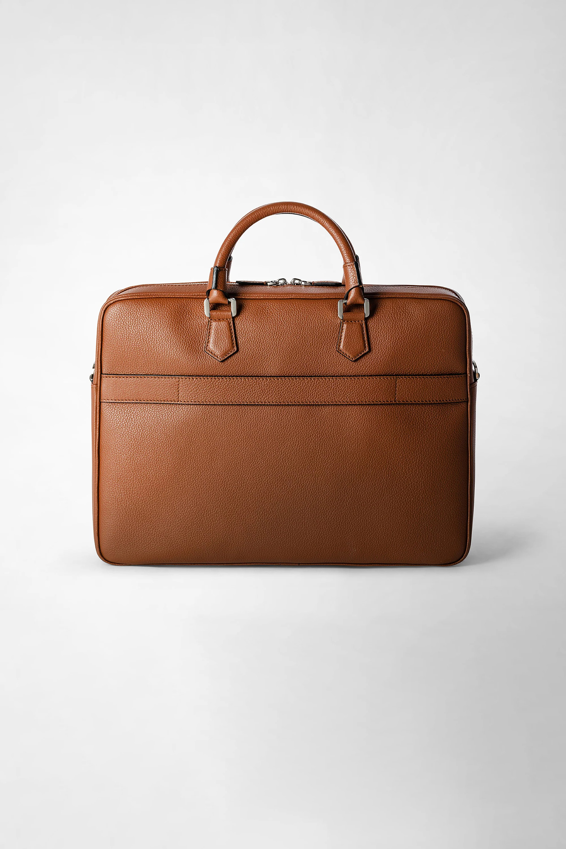 SERAPIAN Slim Cashmere Leather Briefcase