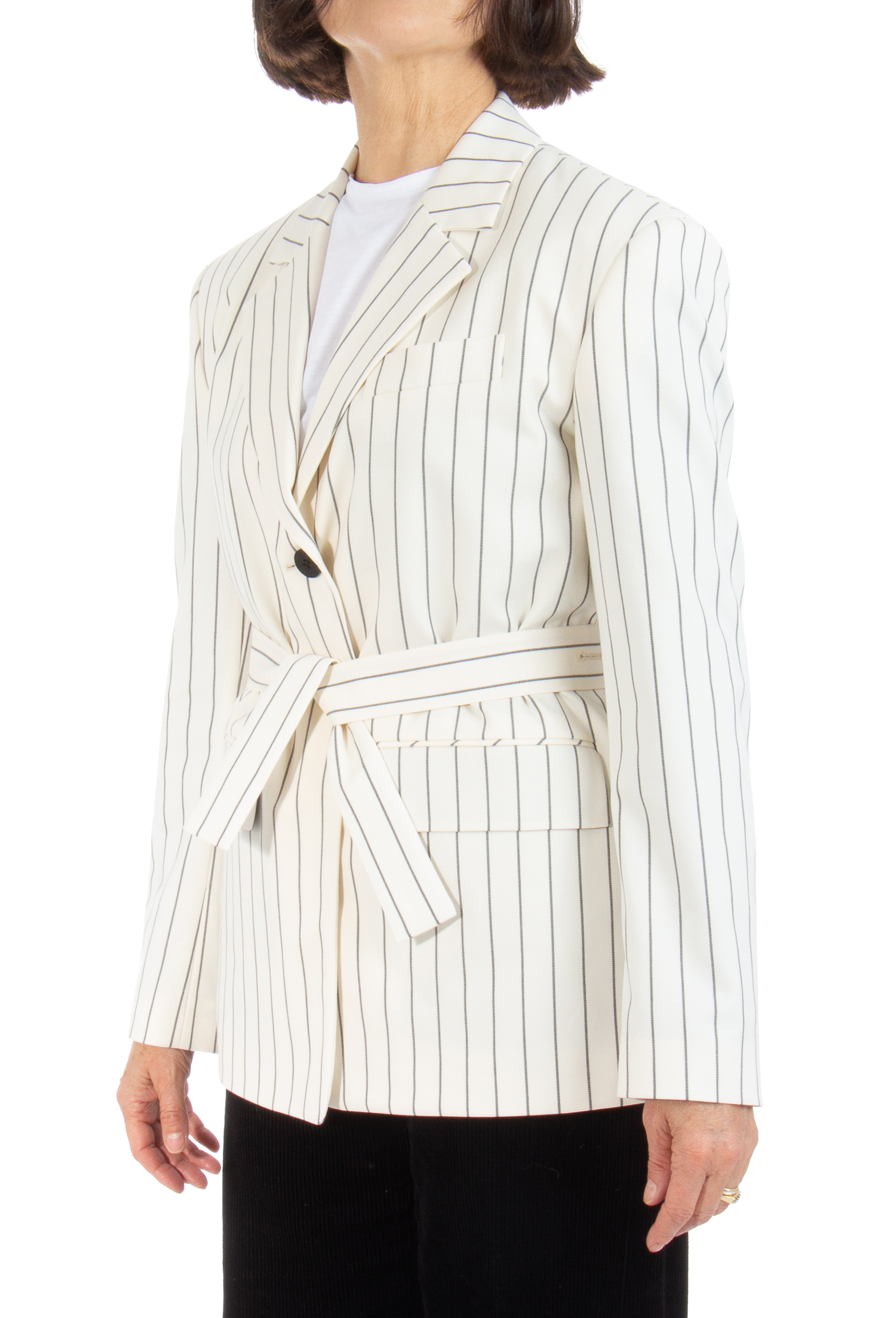 HUGO Striped Cotton Blend Blazer Aeva 