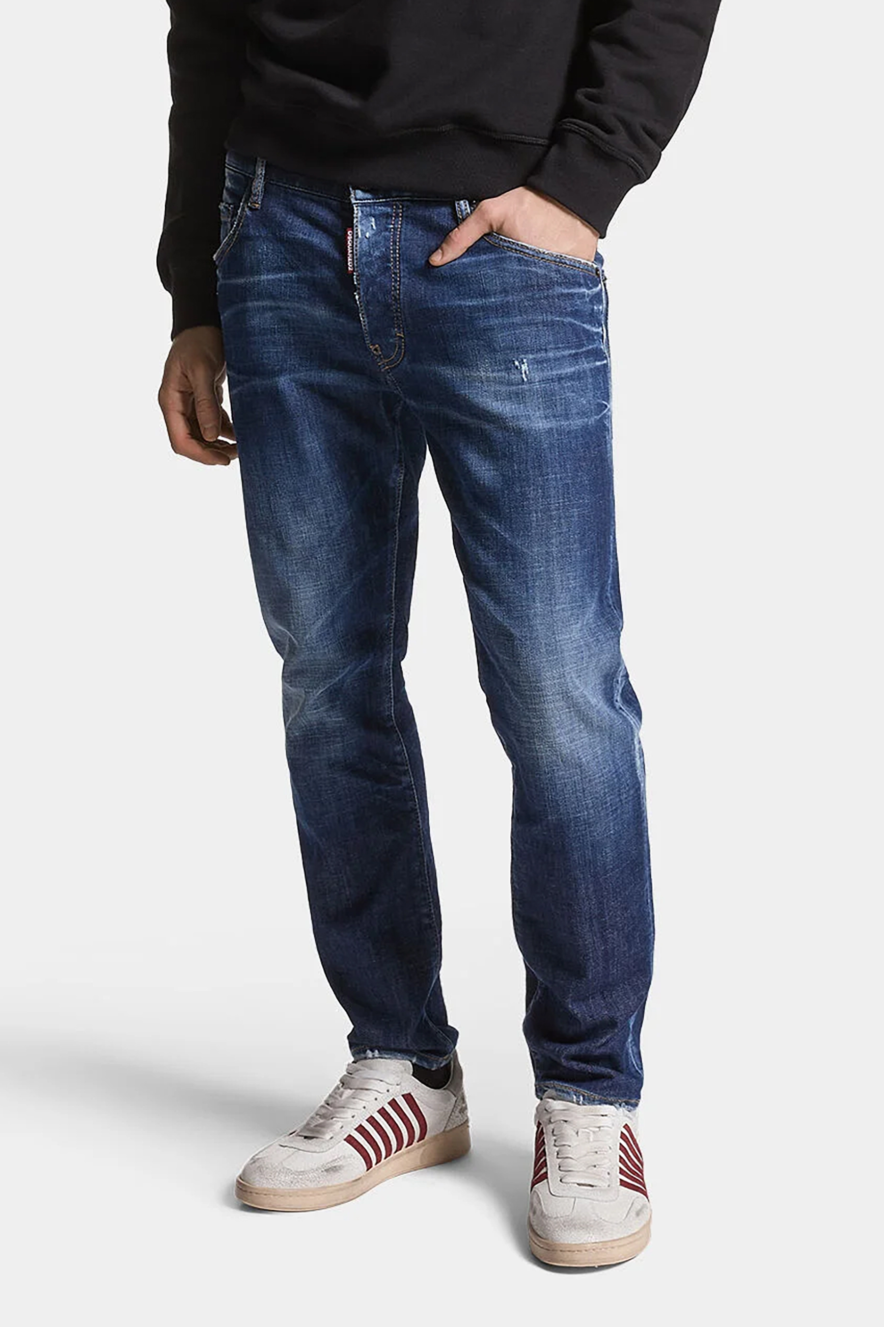 DSQUARED2 Dark Basic Wash Skater Jeans