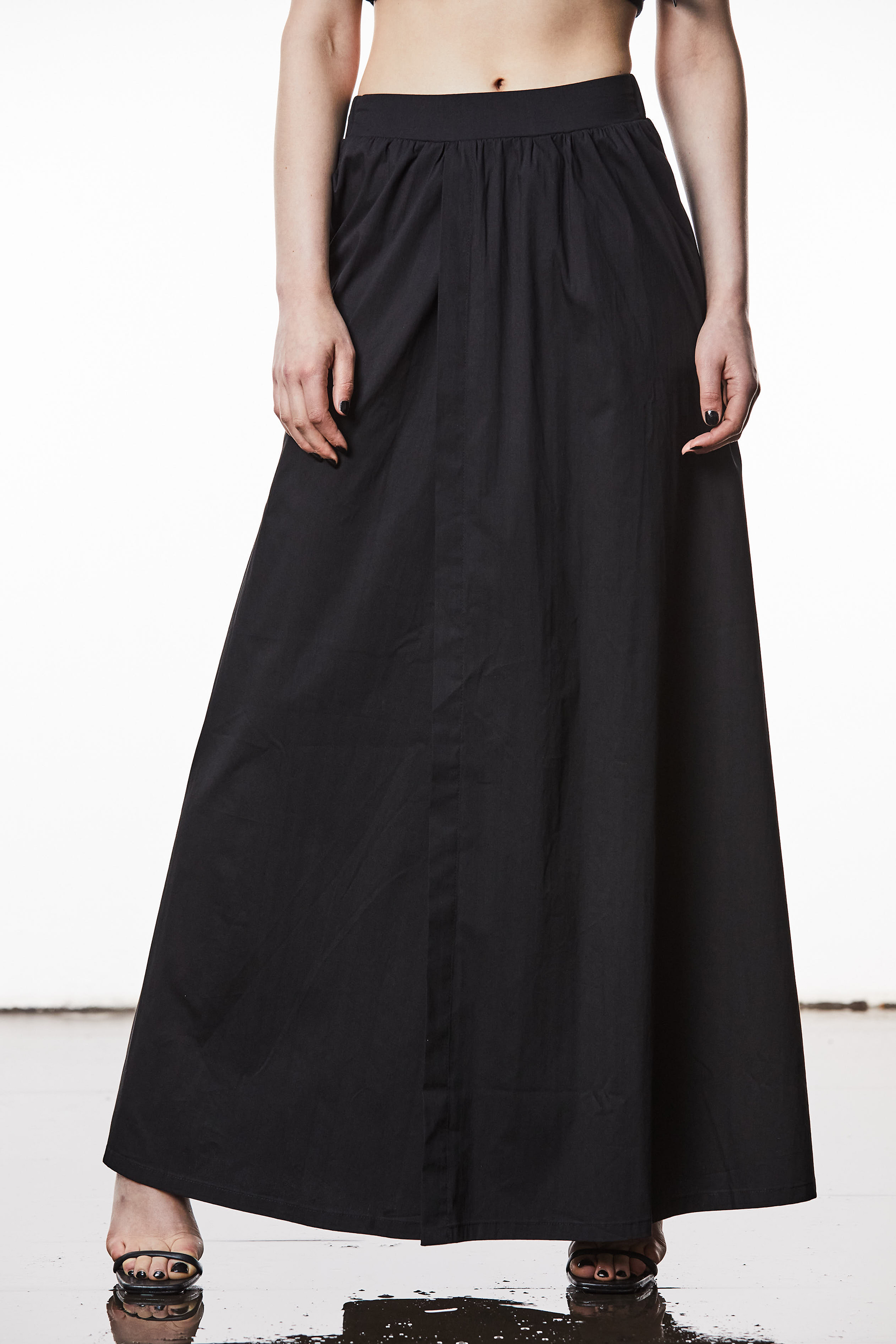 THOM KROM Cotton Blend Stretch Maxi Skirt