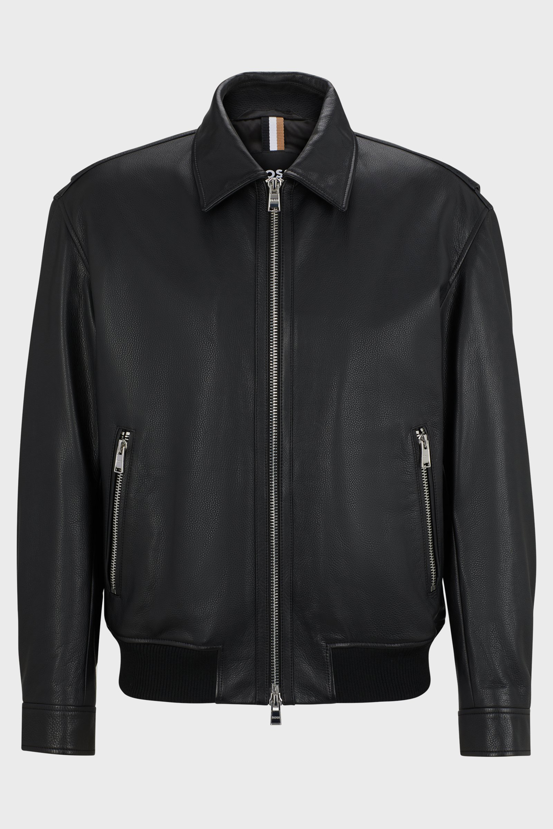 BOSS Regular Fit Leather Jacket C-Merwyn