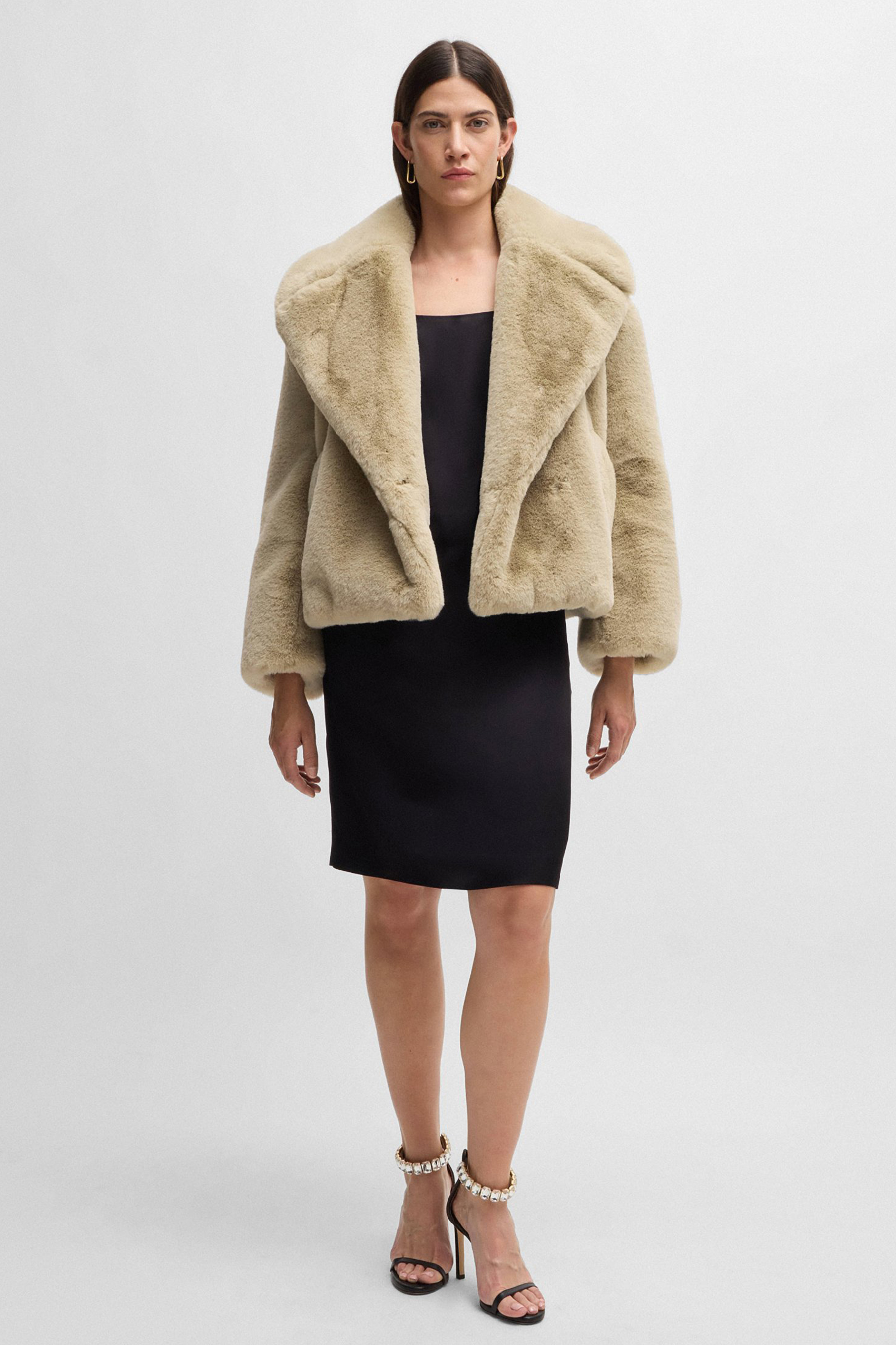 BOSS Cropped Teddy Jacket Curmeta 