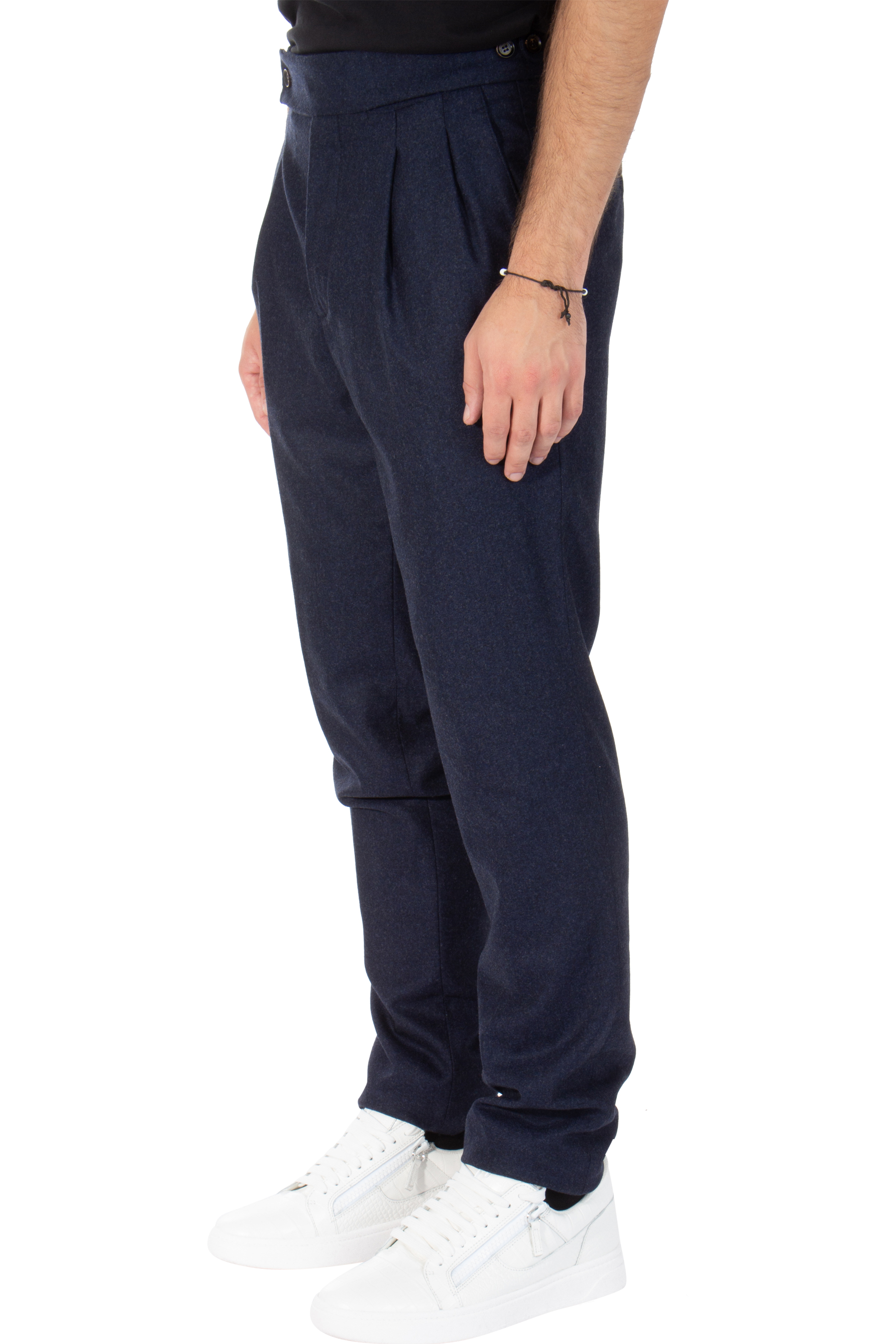 COLOMBO Pleated Virgin Wool-Cashmere Blend Pants Robert