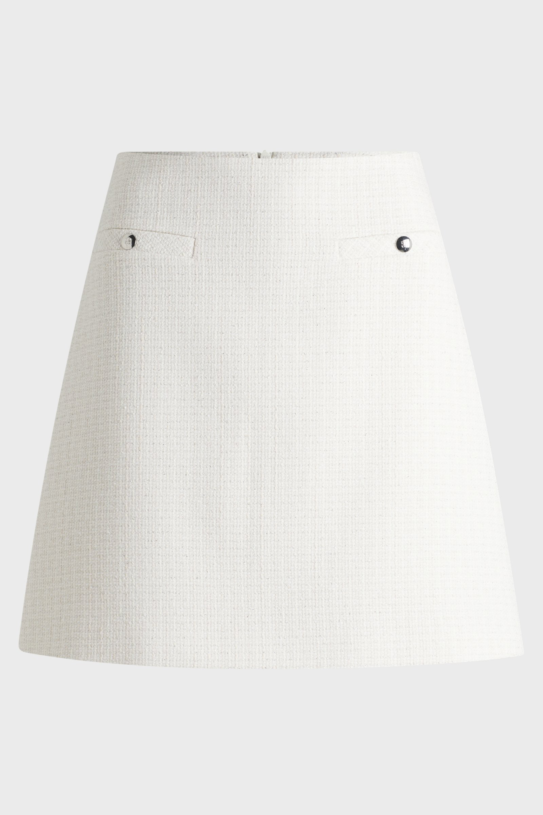 HUGO Regular Fit Cotton Blend Bouclé Mini Skirt Rabrina