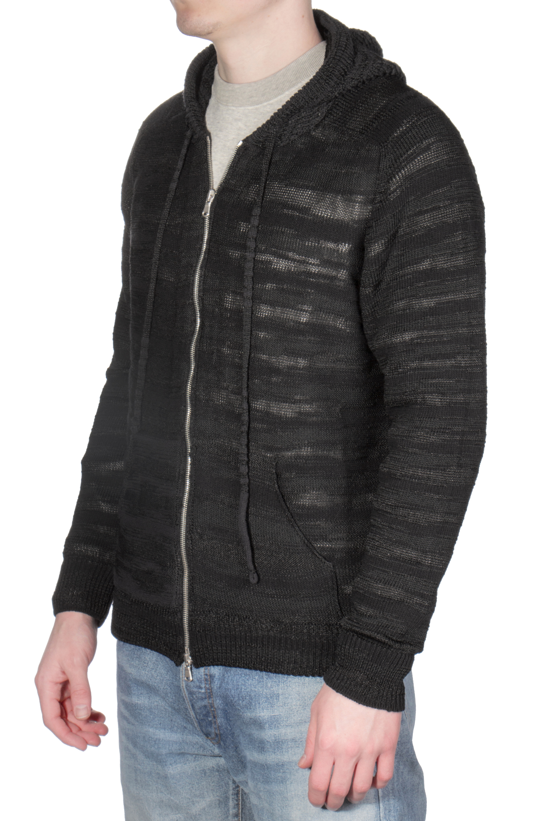 ROBERTO COLLINA Light Cotton Blend Knit Zip-Hoodie