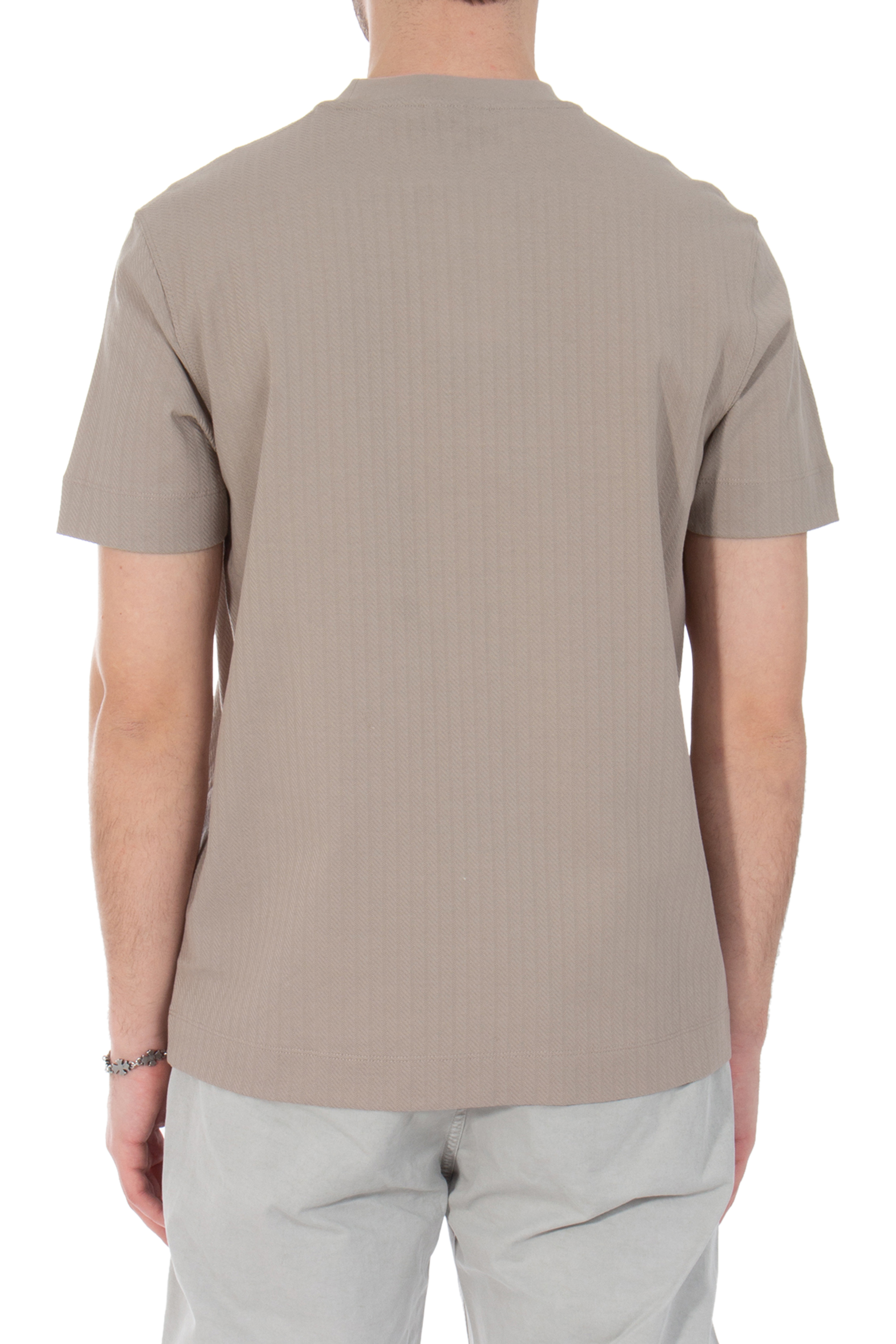 EMPORIO ARMANI Jacquard Cotton Jersey T-Shirt