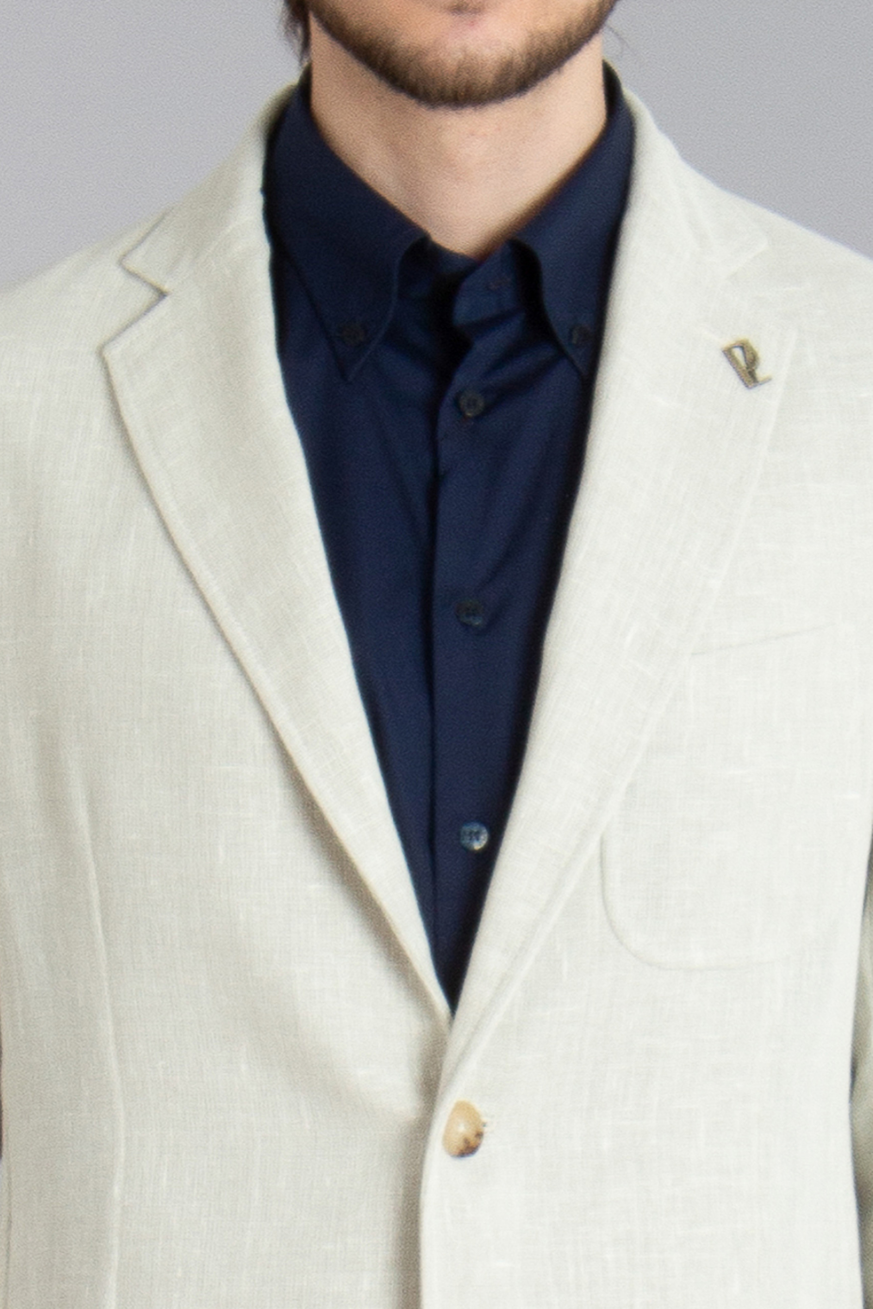 PAL ZILERI Tailored Fit Virgin Wool-Linen Blend Jacket