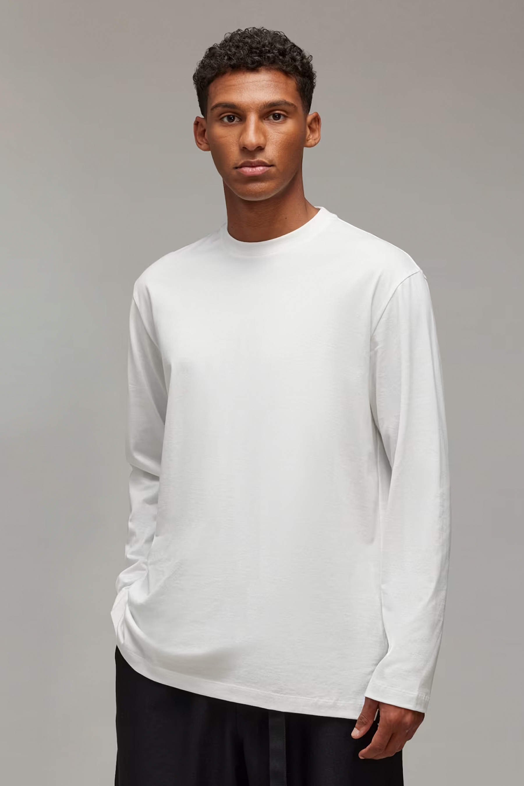 Y-3 U Graphic Print Cotton Jersey Long Sleeve T-Shirt