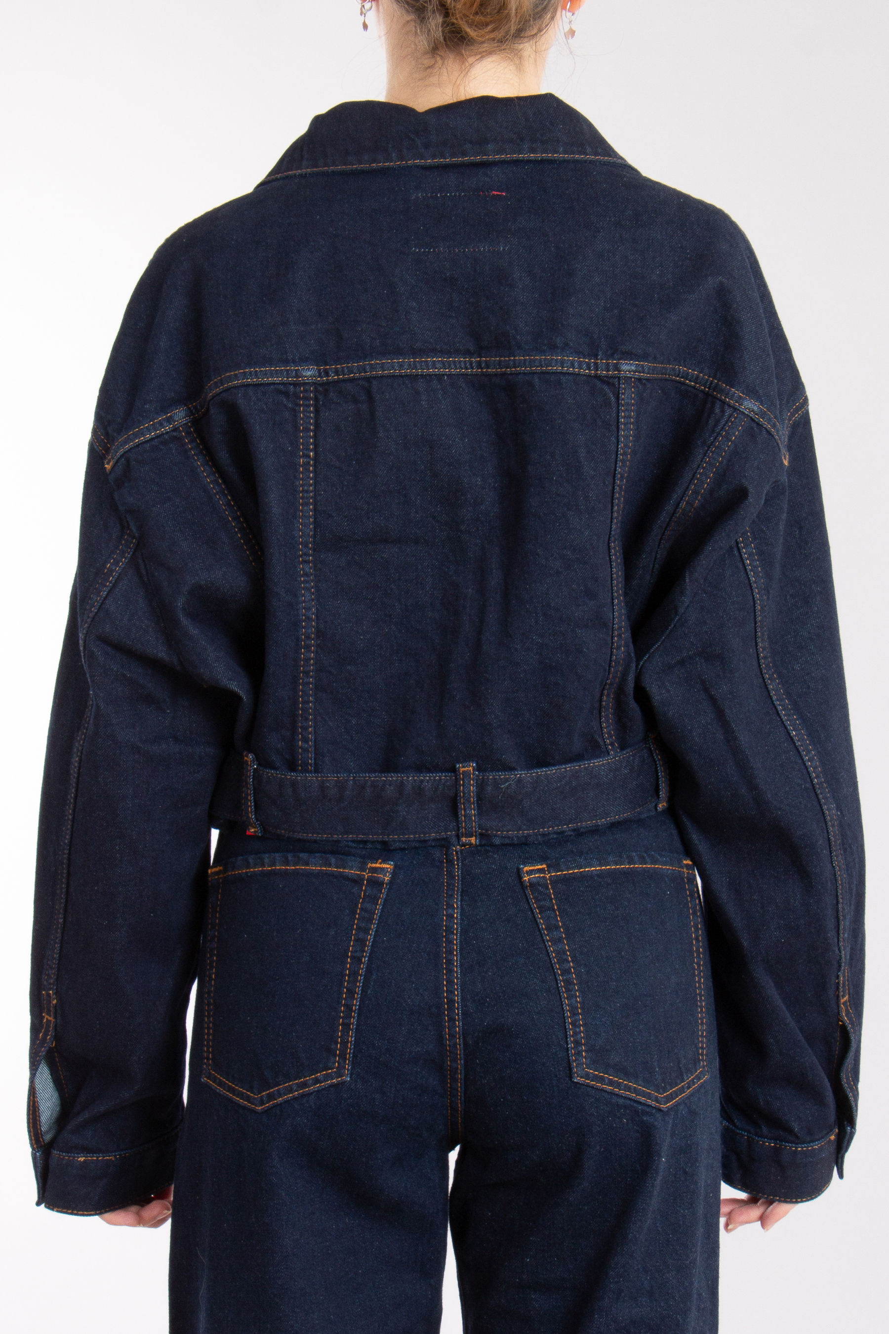 HUGO Cropped Cotton Denim Jacket Gedari