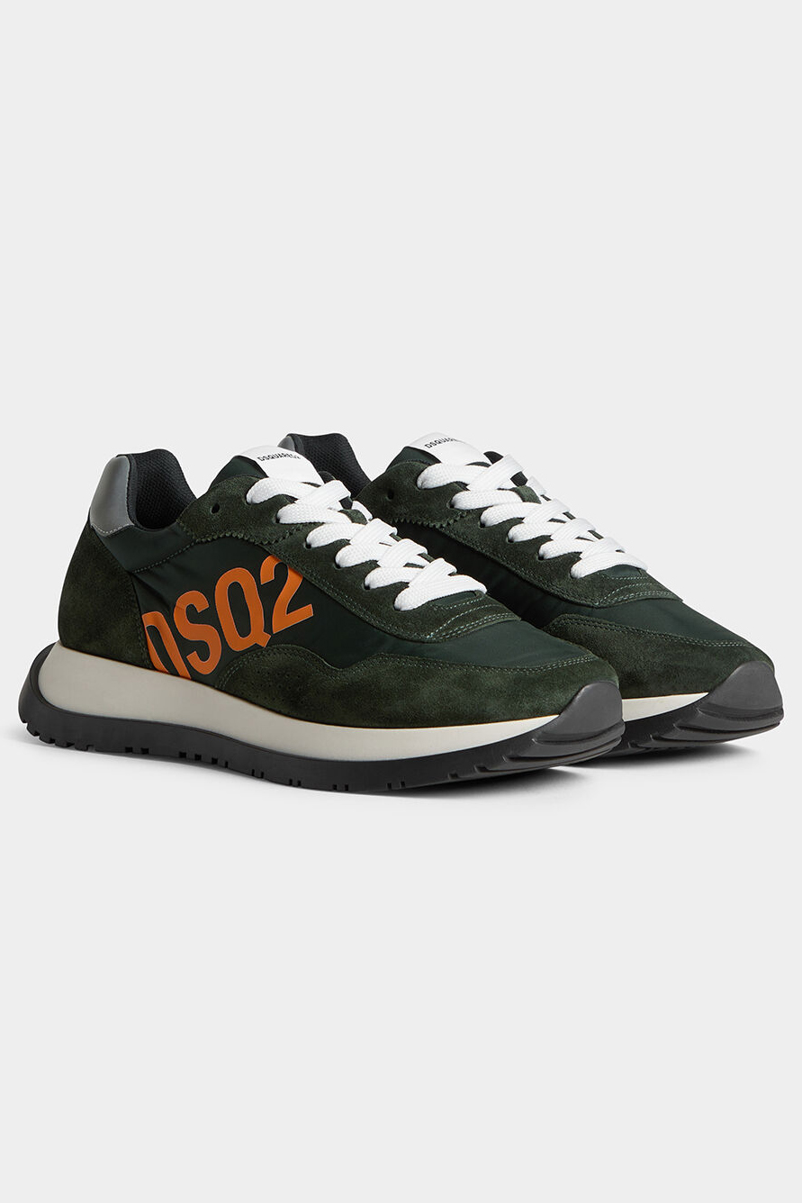 DSQUARED2 Low Suede And Nylon Sneakers Running