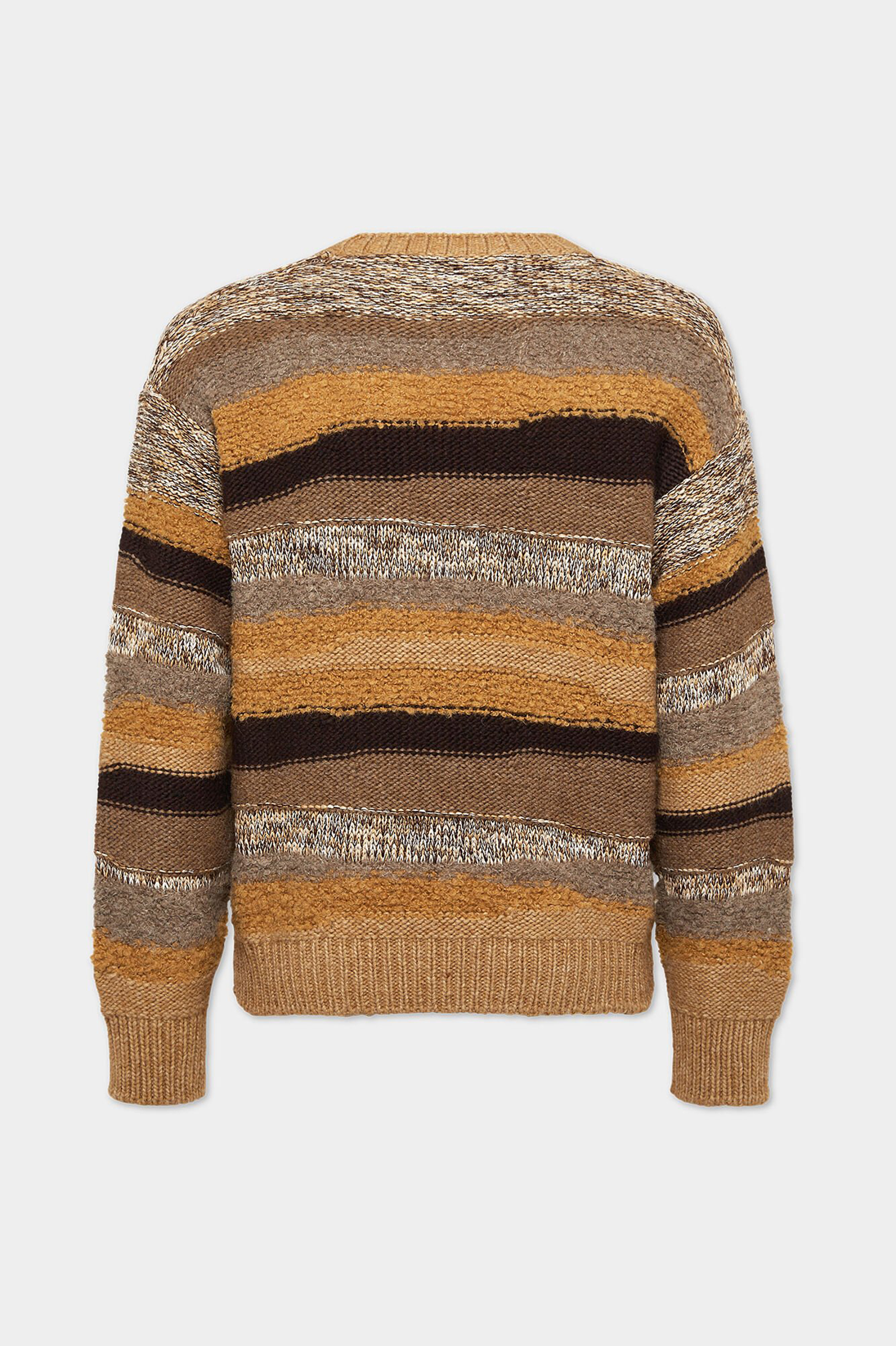 DSQUARED2 Striped Wool Blend Crewneck Sweater