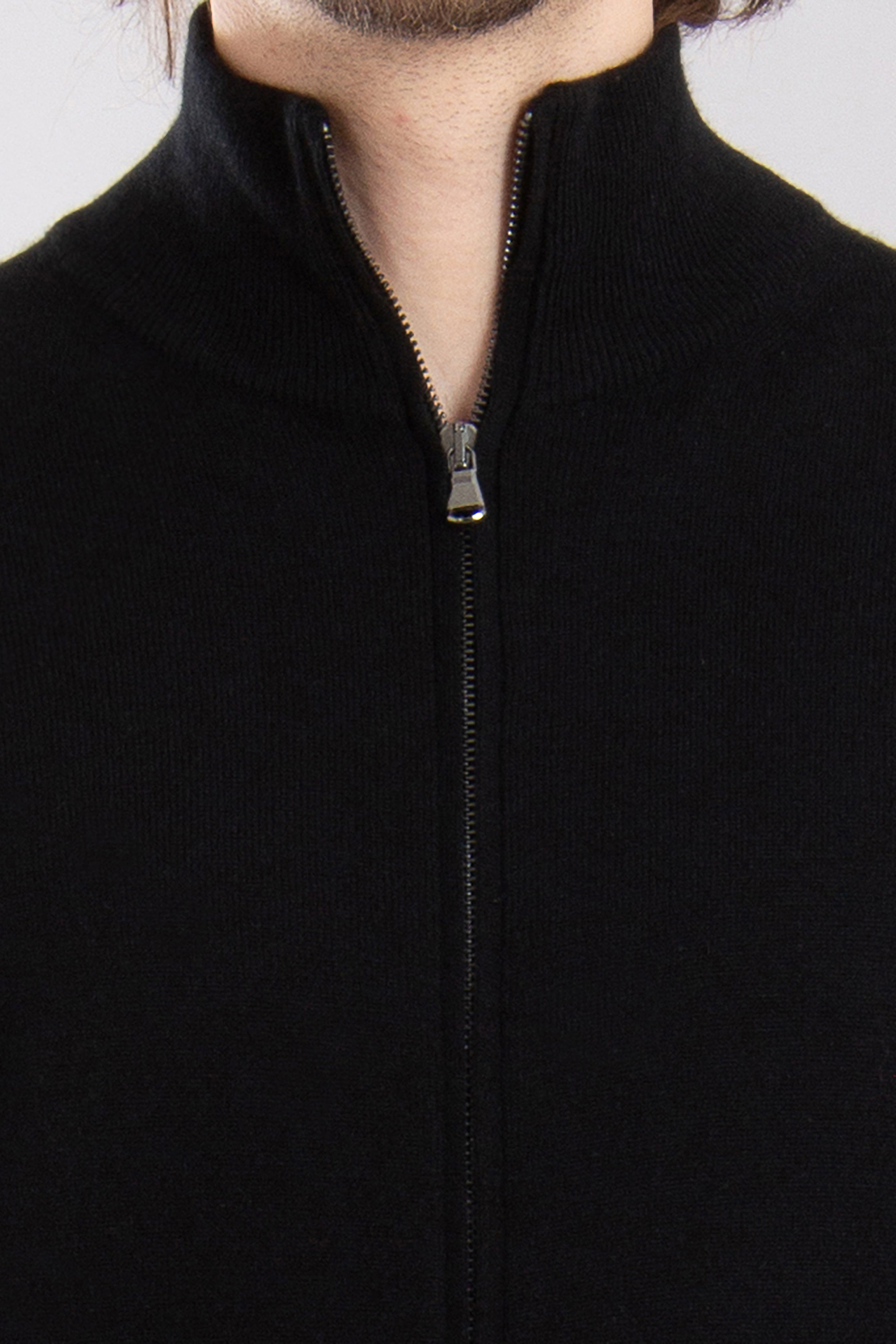 AIDA BARNI Cashmere Zip Cardigan