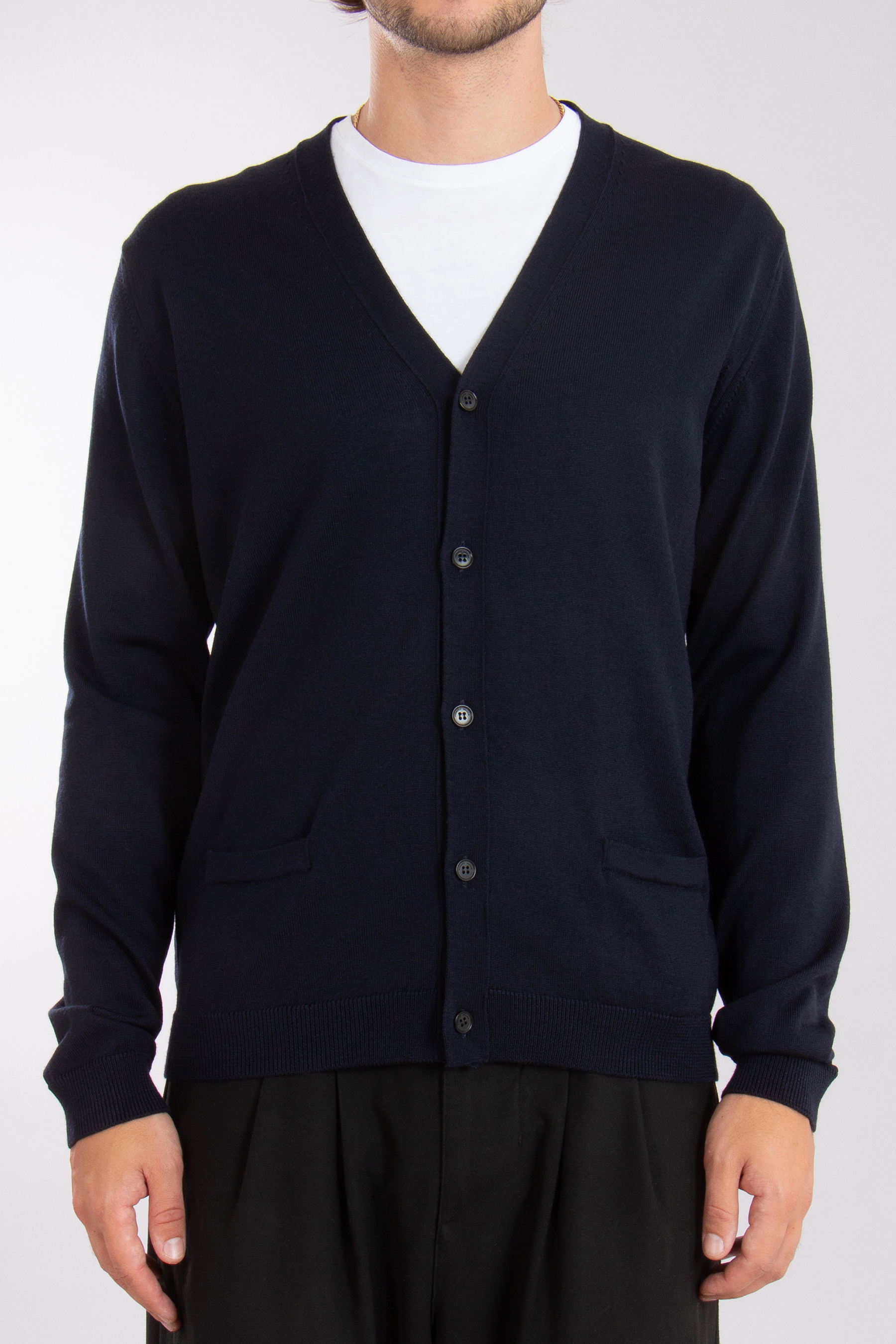 ROBERTO COLLINA Lightweight Extrafine Wool Cardigan