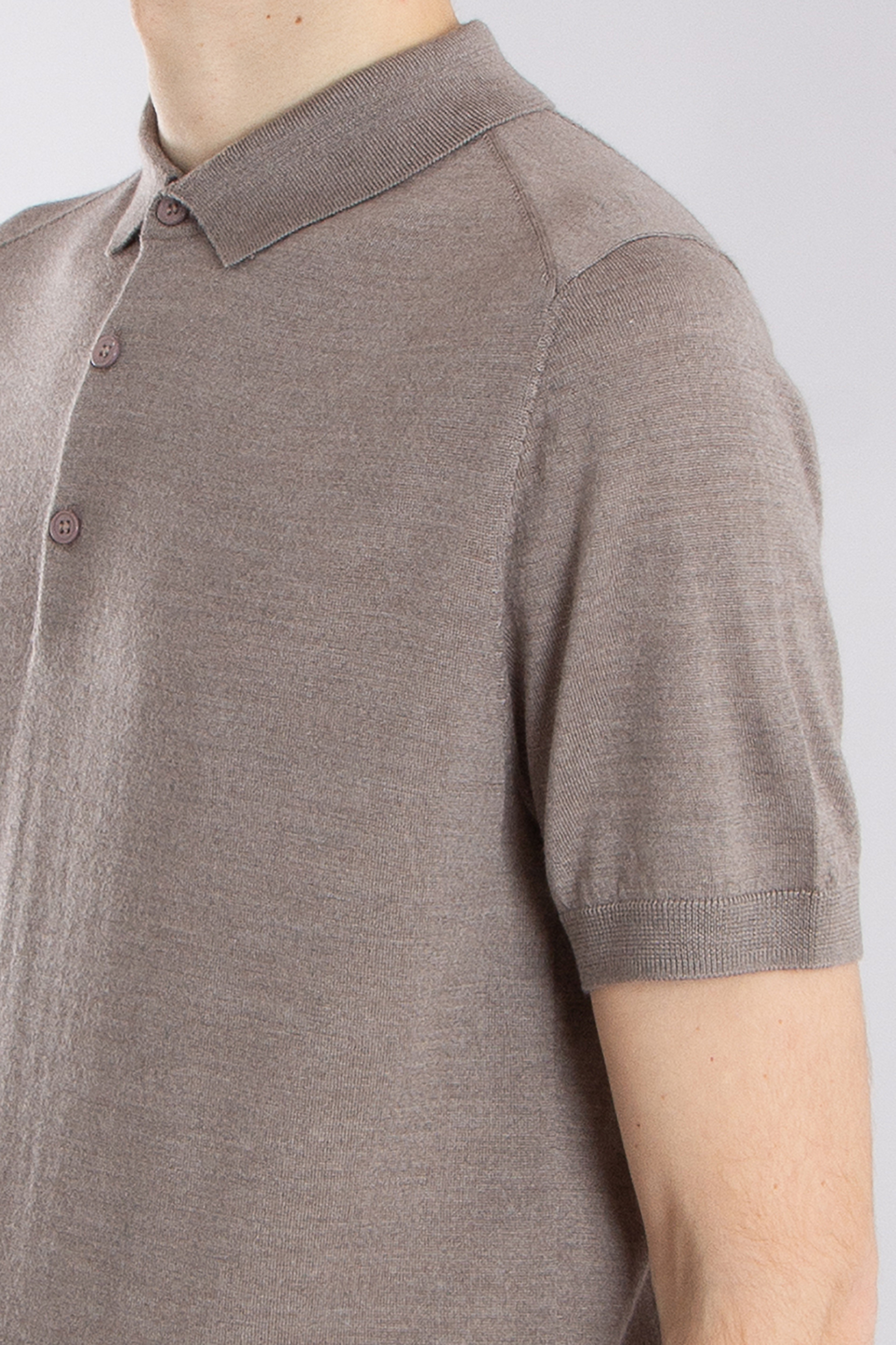 MIENTUS BERLIN Extrafine Wool-Silk-Cashmere Blend Knit Polo