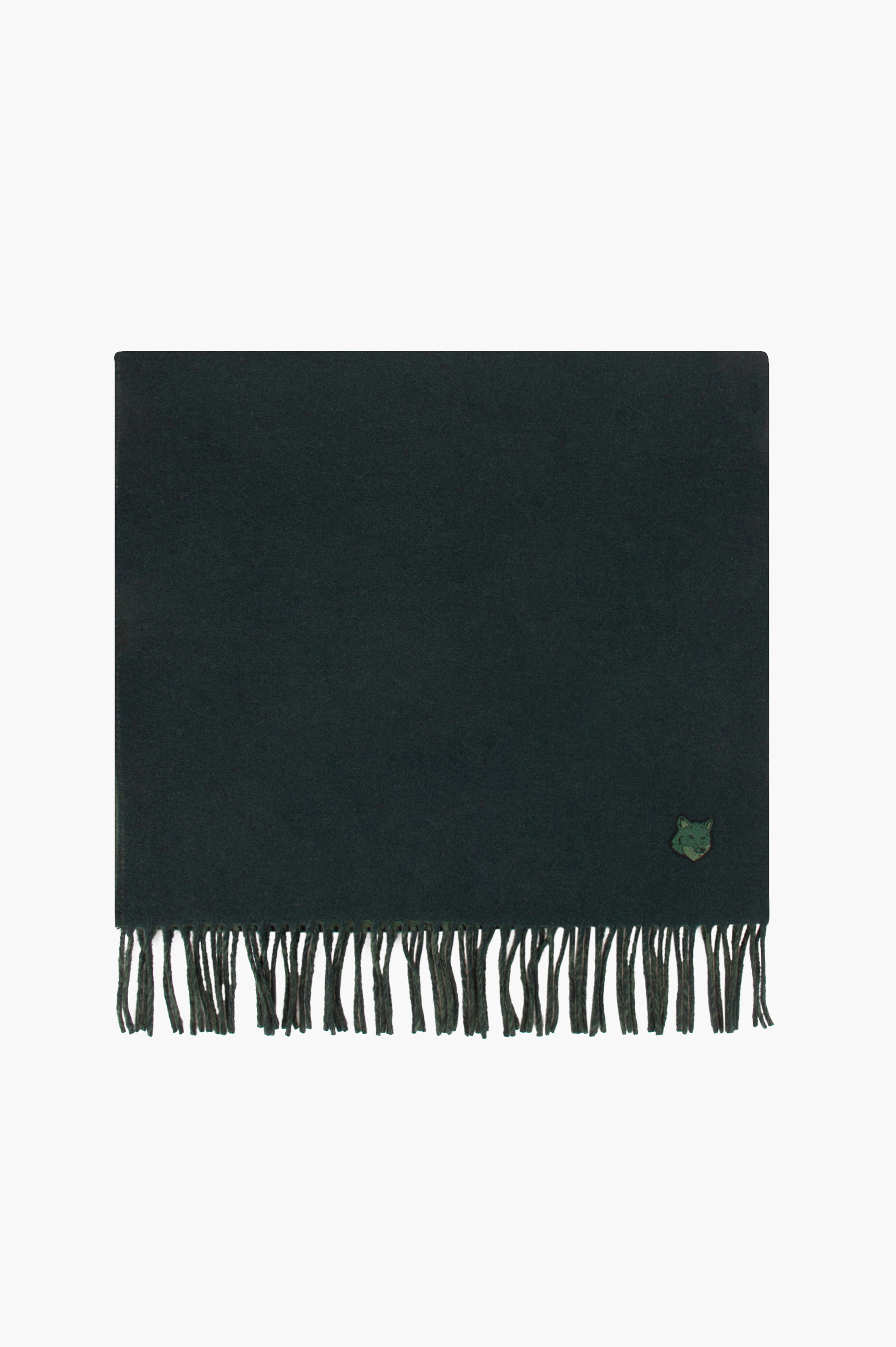 MAISON KITSUNÉ Bold Fox Head Patch Virgin Wool Scarf