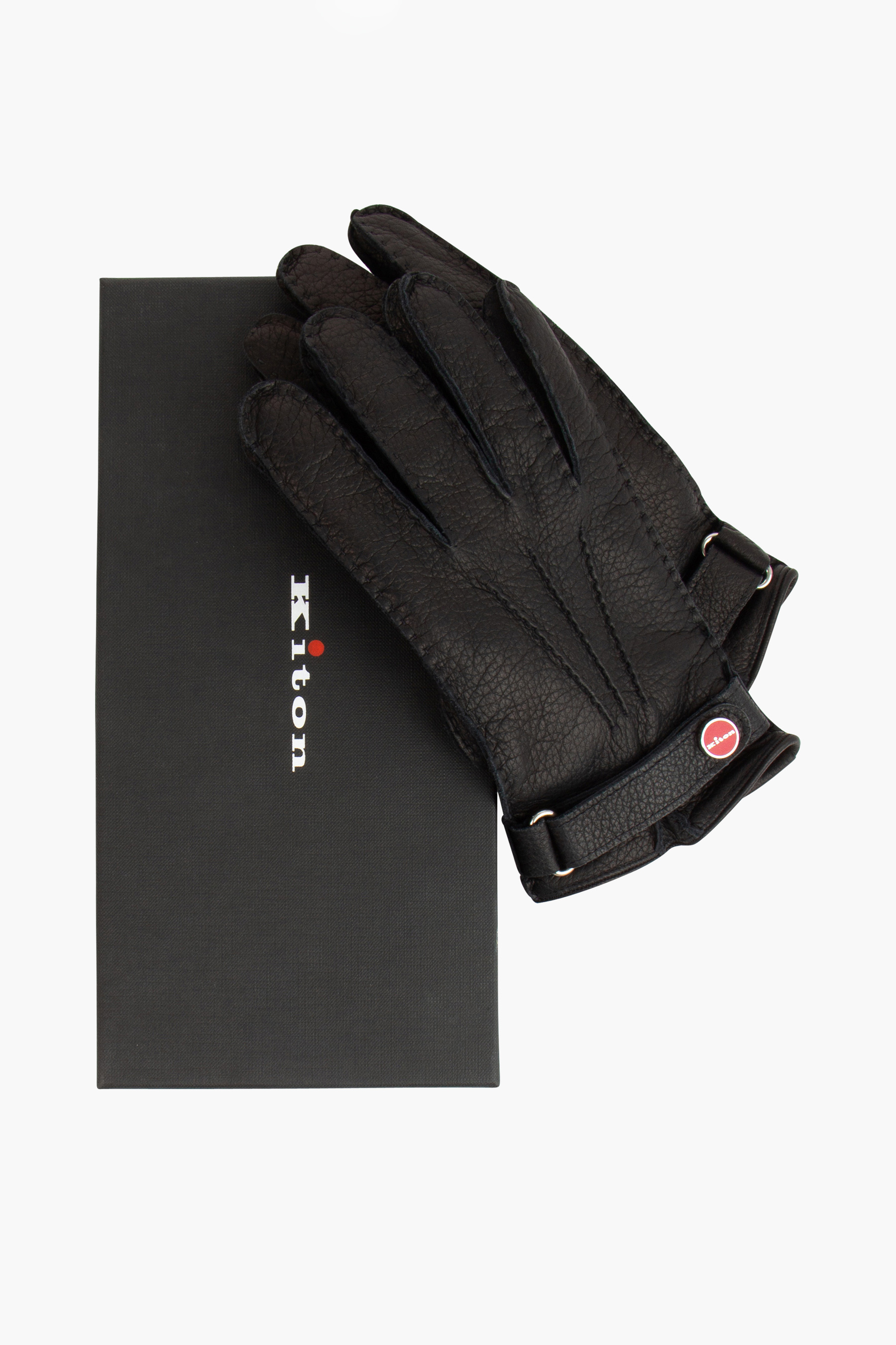 KITON Grained Leather Gloves