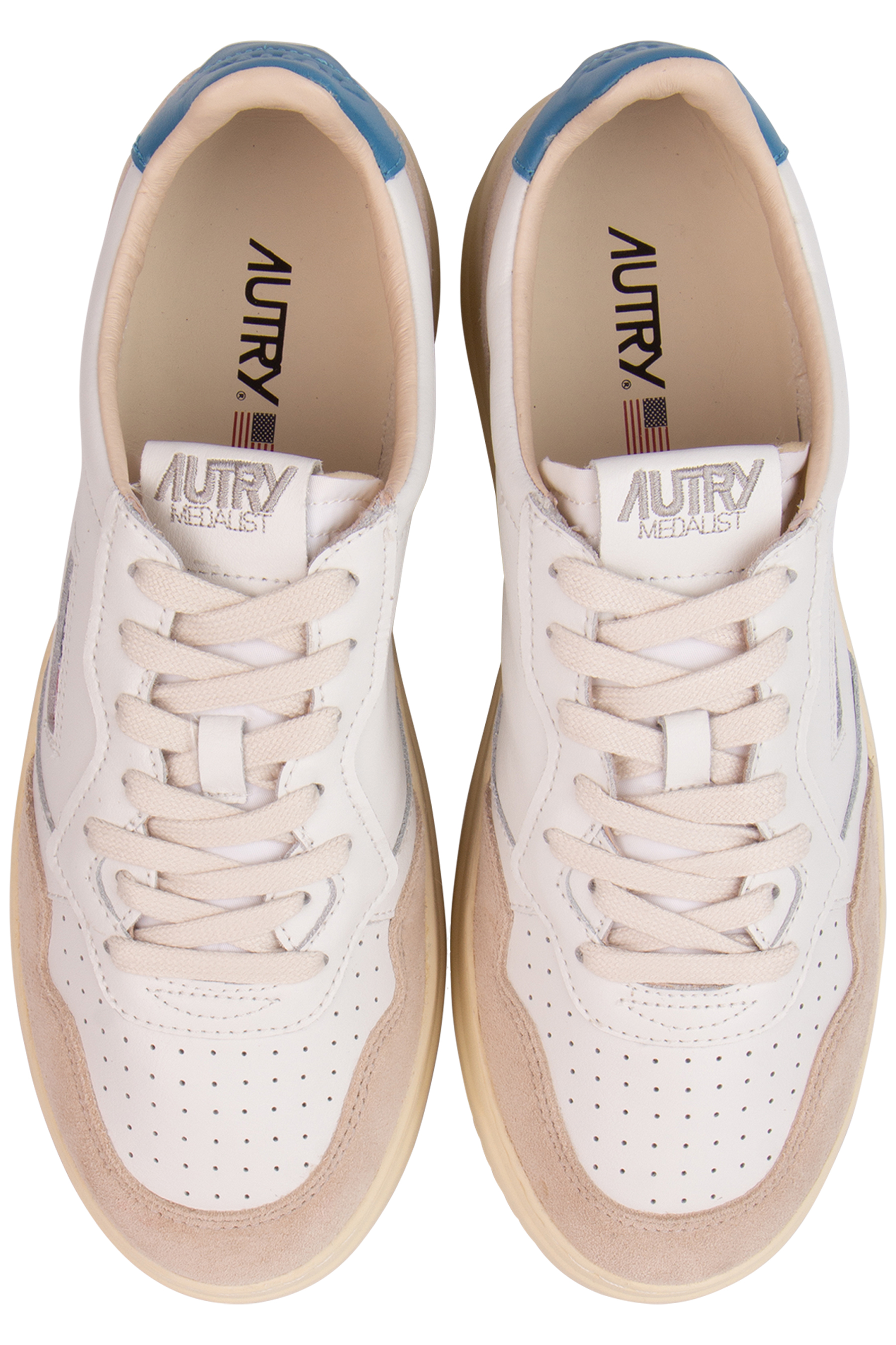 AUTRY Low Leather & Suede Sneakers Medalist