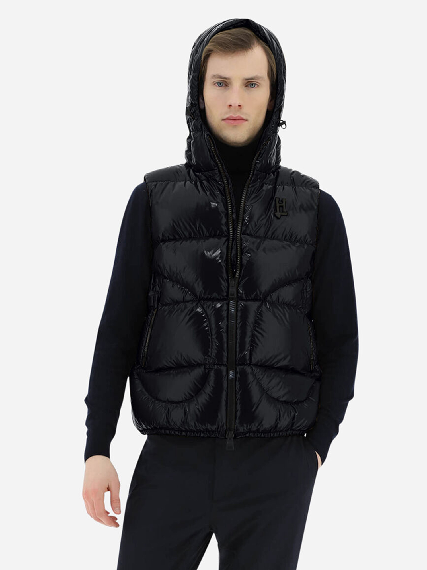 HERNO Gloss Hooded Down Vest