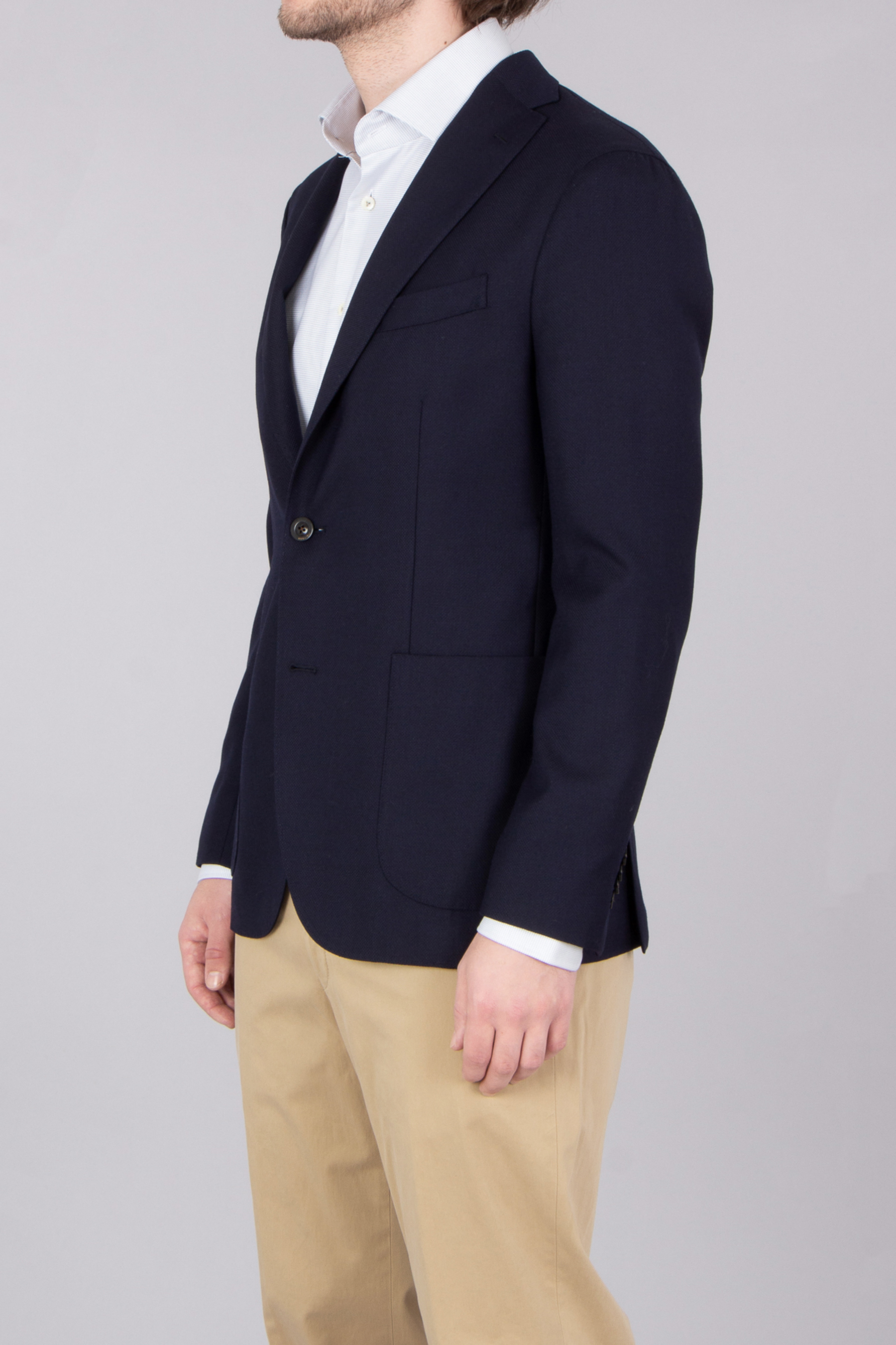 BOGLIOLI Regular Fit Virgin Wool Piqué K-Jacket