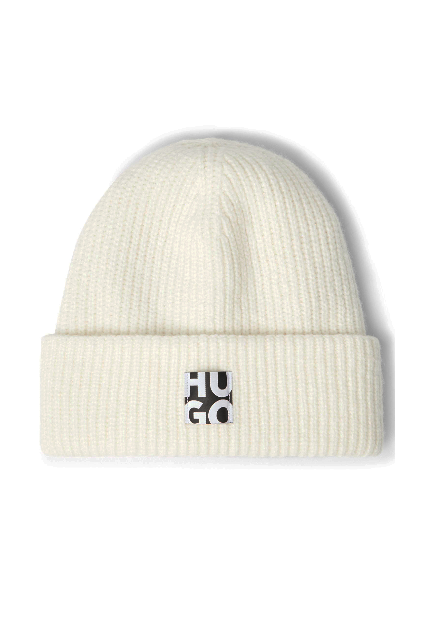 HUGO Ribbed Wool Blend Beanie