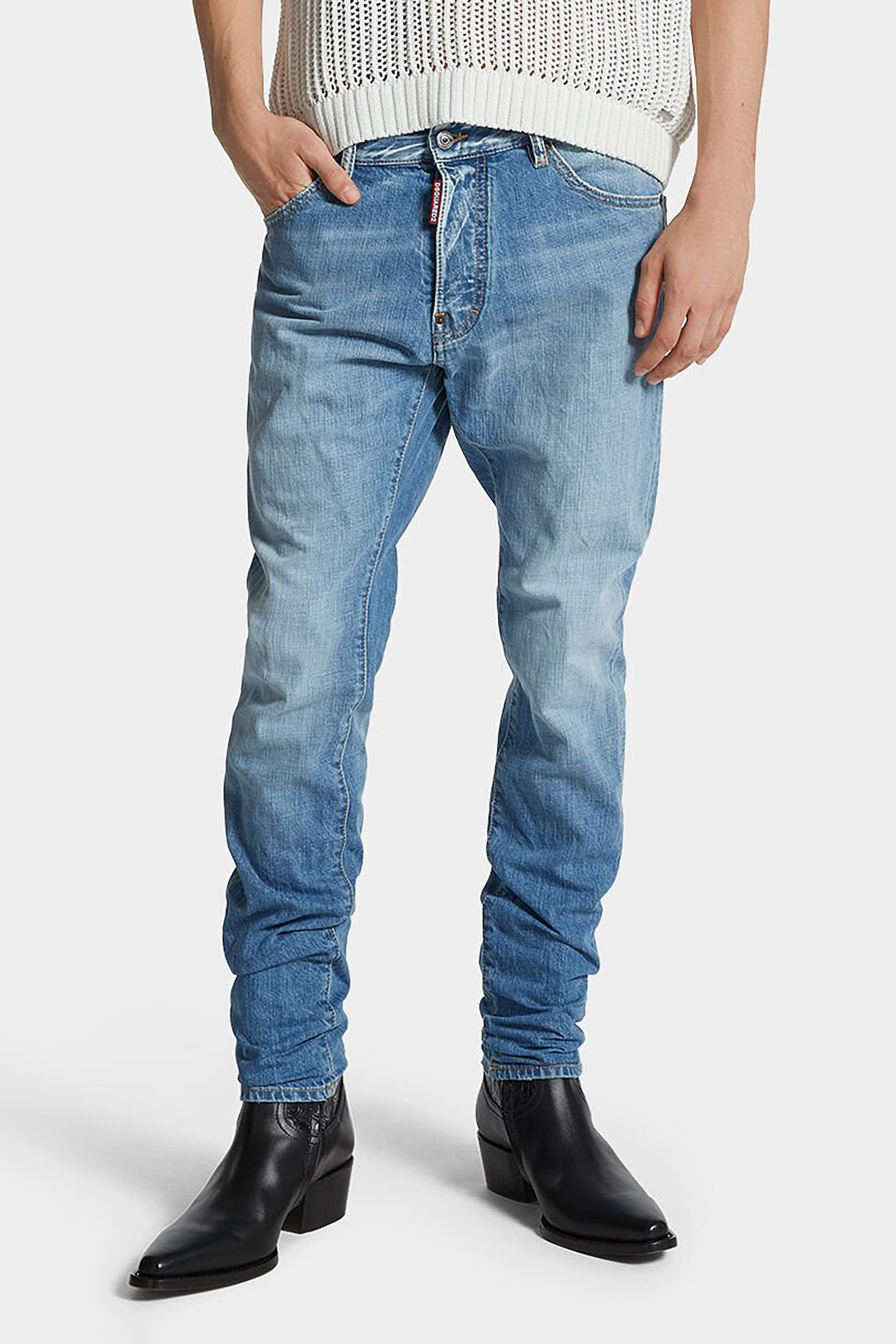 DSQUARED2 Light Clean Wash Cotton Denim Cool Guy Jeans