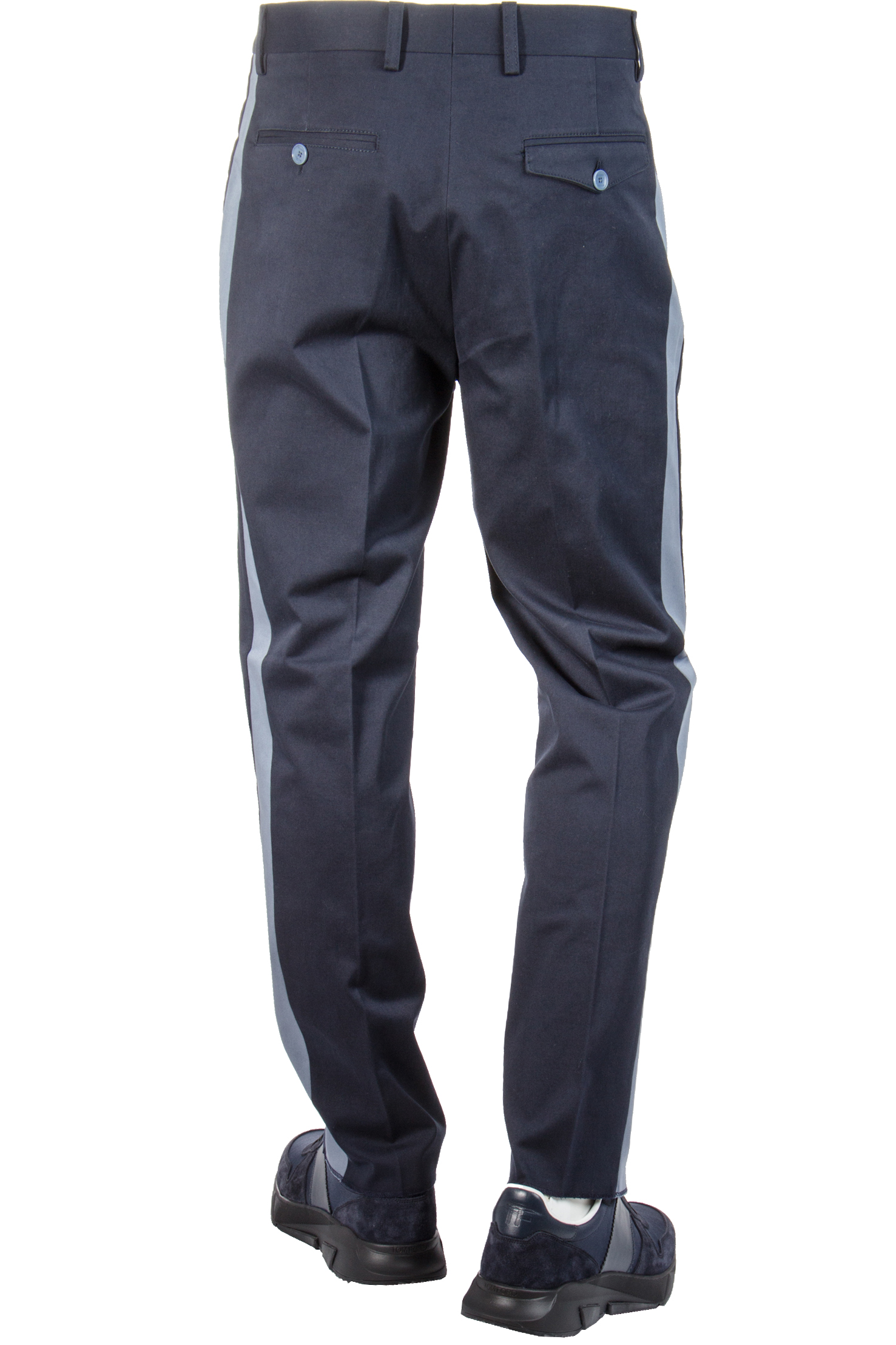 ETRO Cotton-Stretch Pants with Contrast Stripe