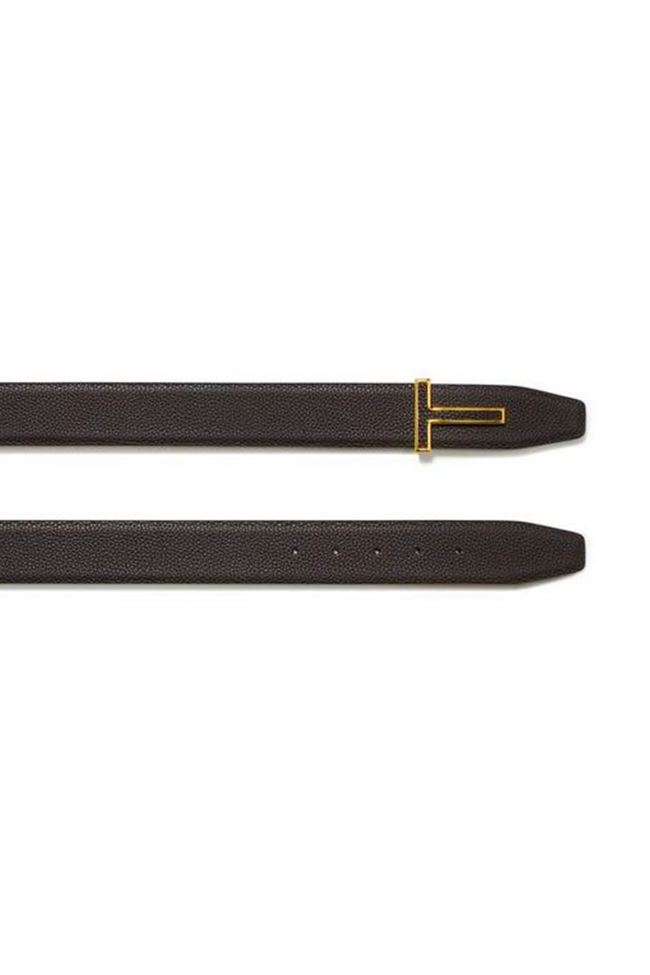 TOM FORD Reversible Grained Leather Logo Belt