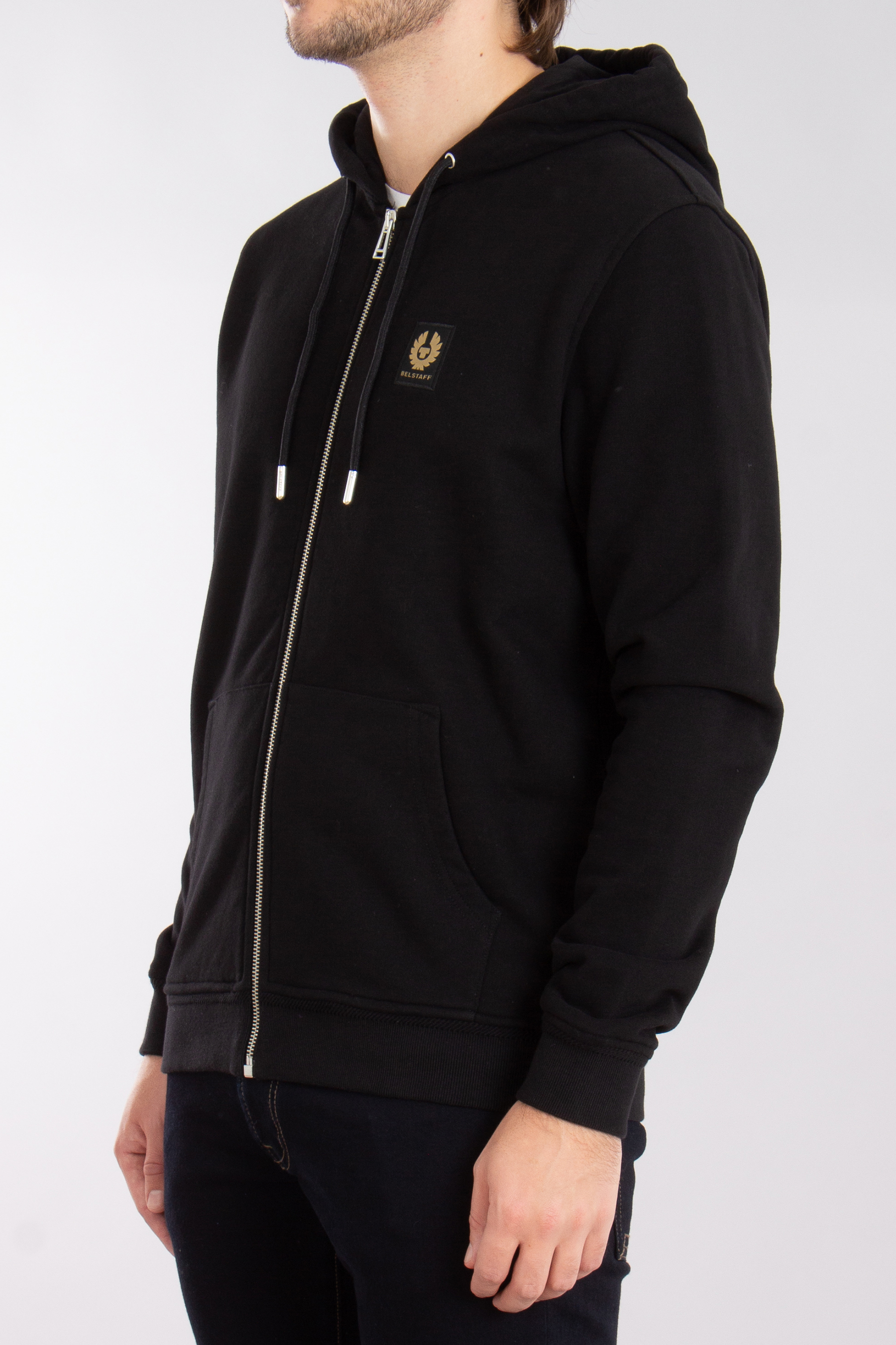 BELSTAFF Loopback Cotton Fleece Full Zip Hoodie