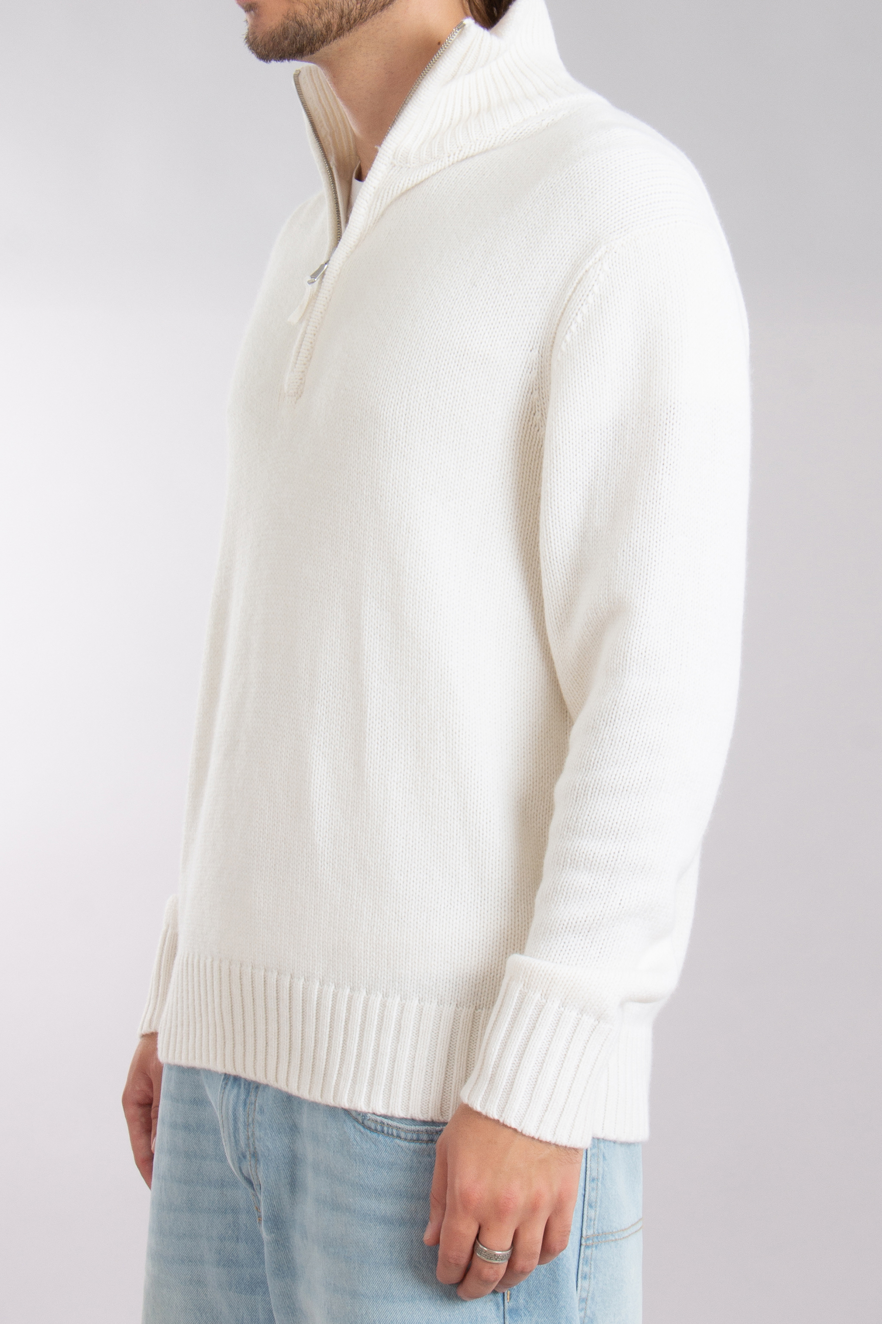 ALLUDE Cashmere Half Zip Sweater