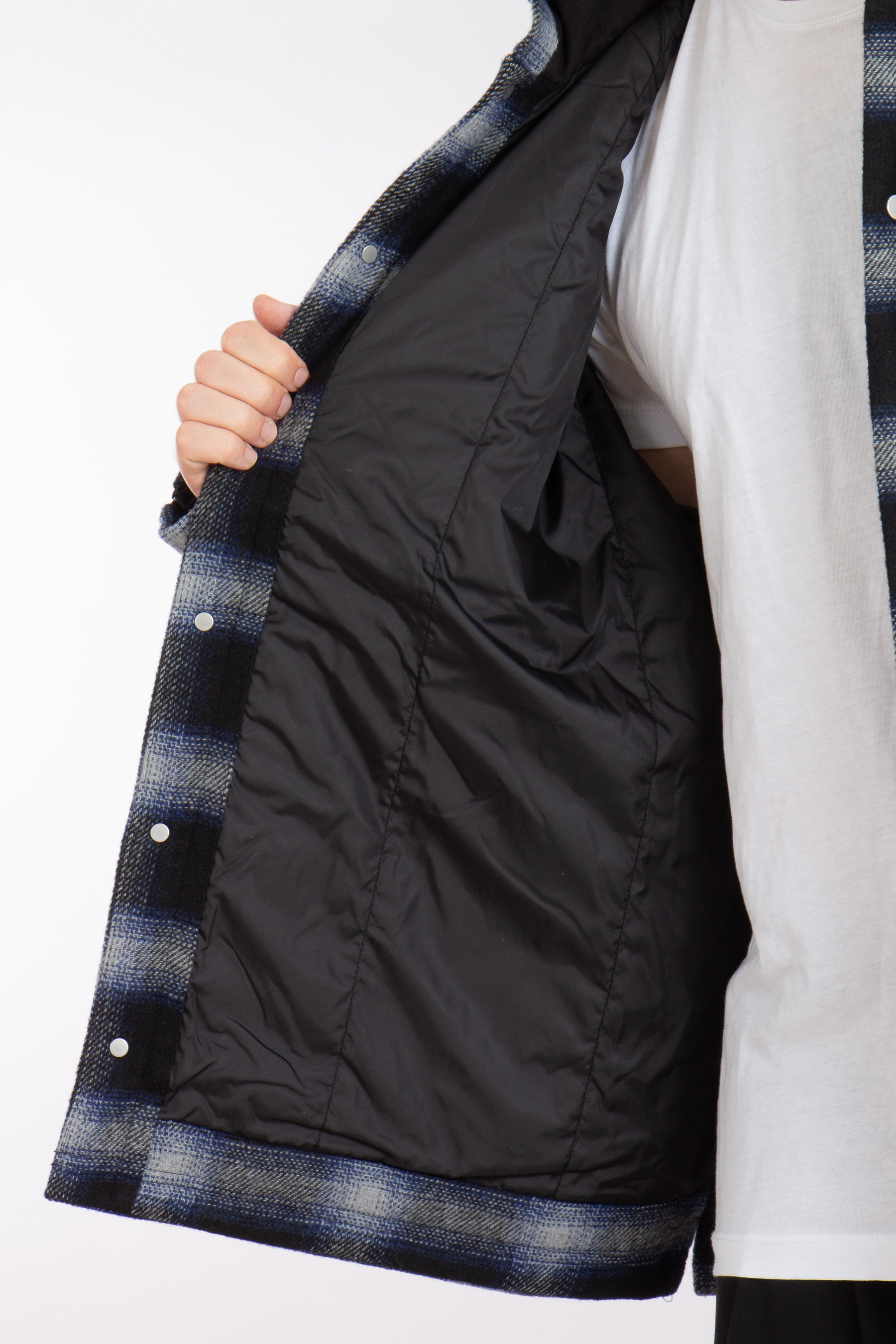 REPRESENT Hooded Checked Flannel Overshirt