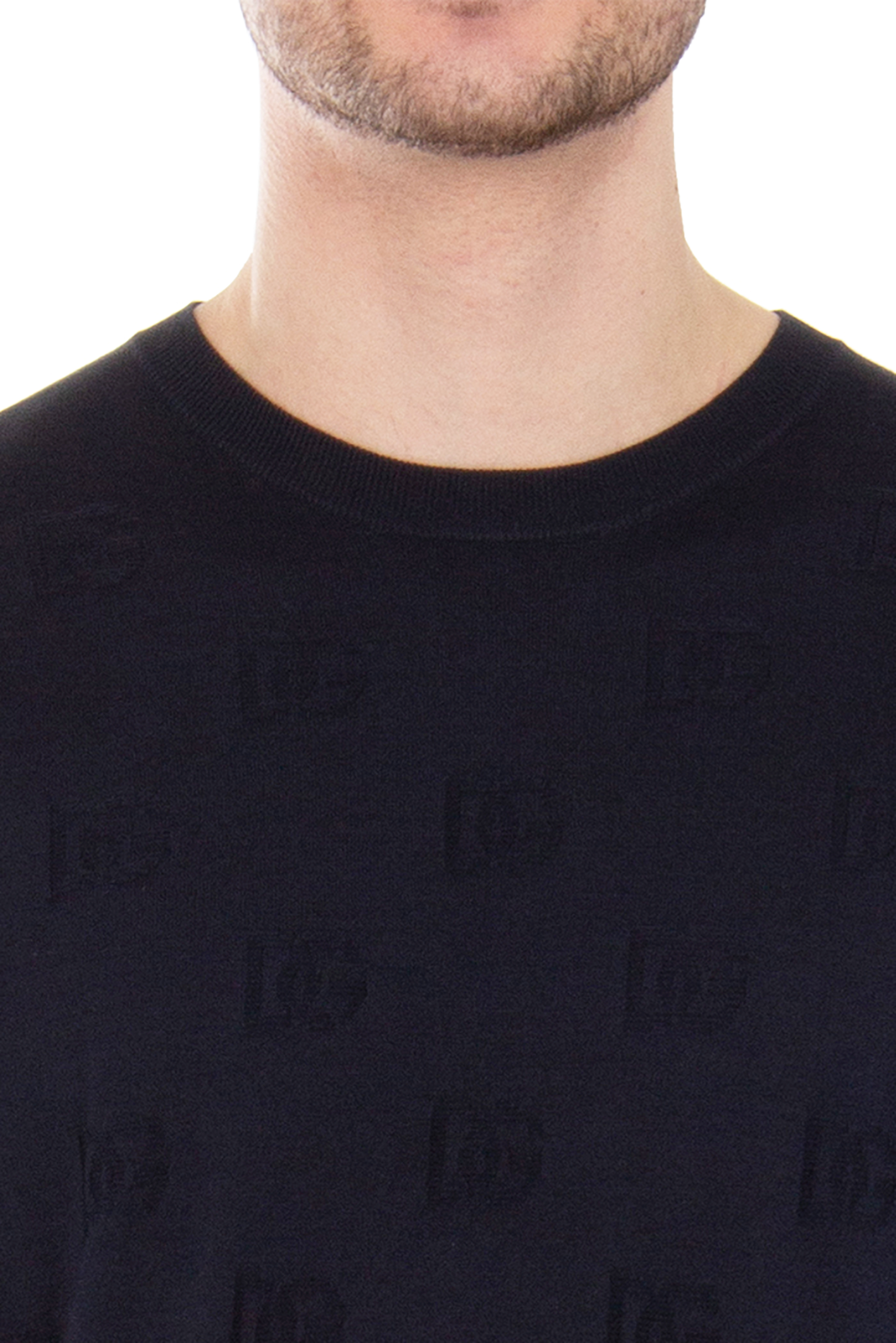 DOLCE & GABBANA Logo Inlay Silk Knit Sweater