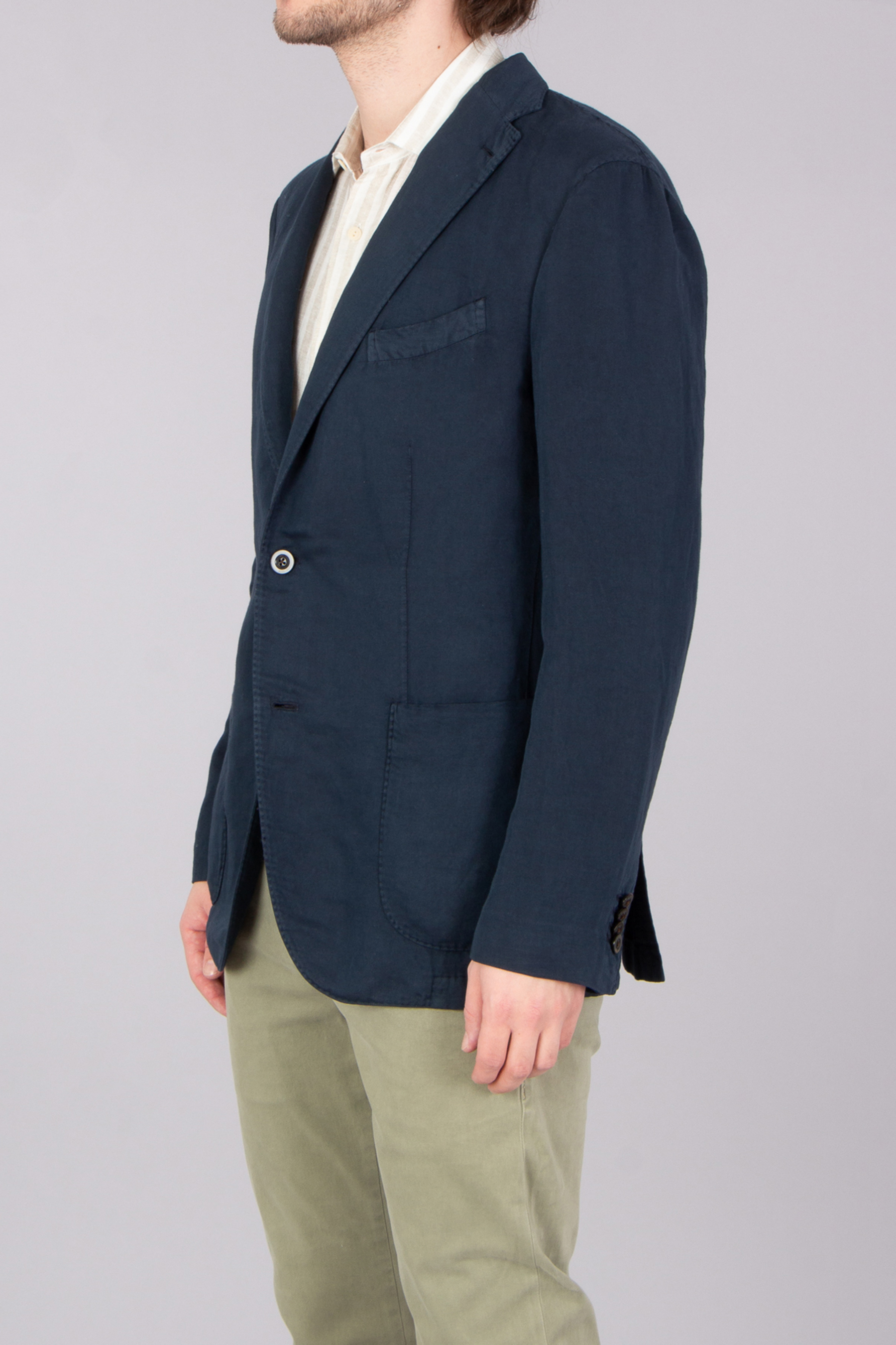 BOGLIOLI Regular Fit Cotton-Linen Blend K-Jacket