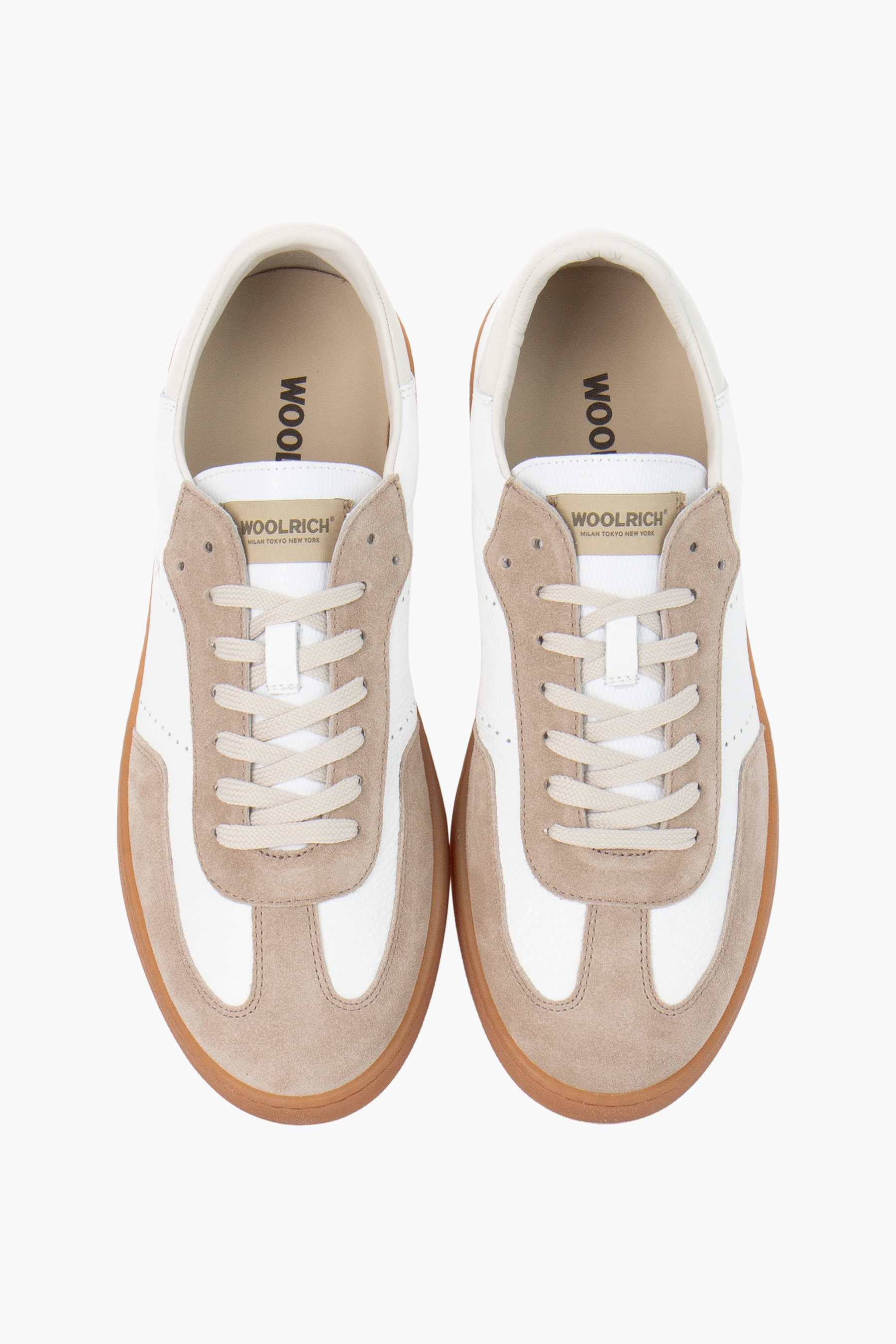 WOOLRICH Grained Leather Sneakers Swing Court