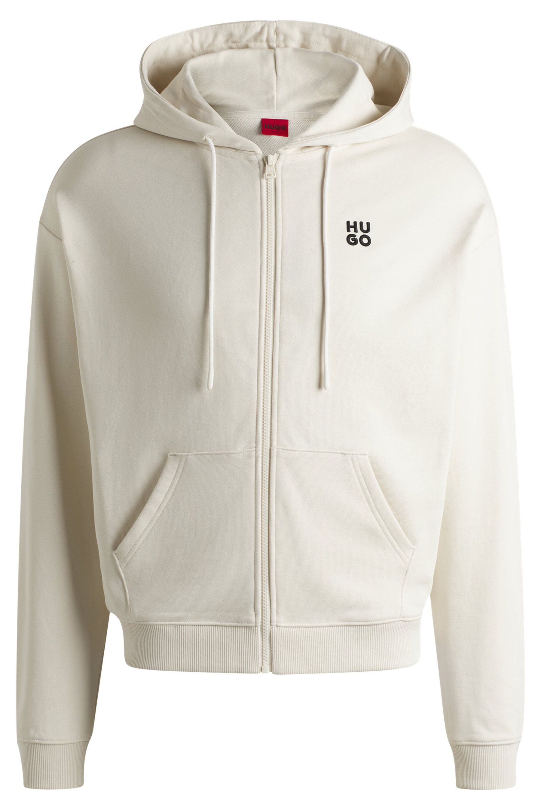 HUGO Embroidered Cotton Terry Zip-Up Hoodie Dalfine