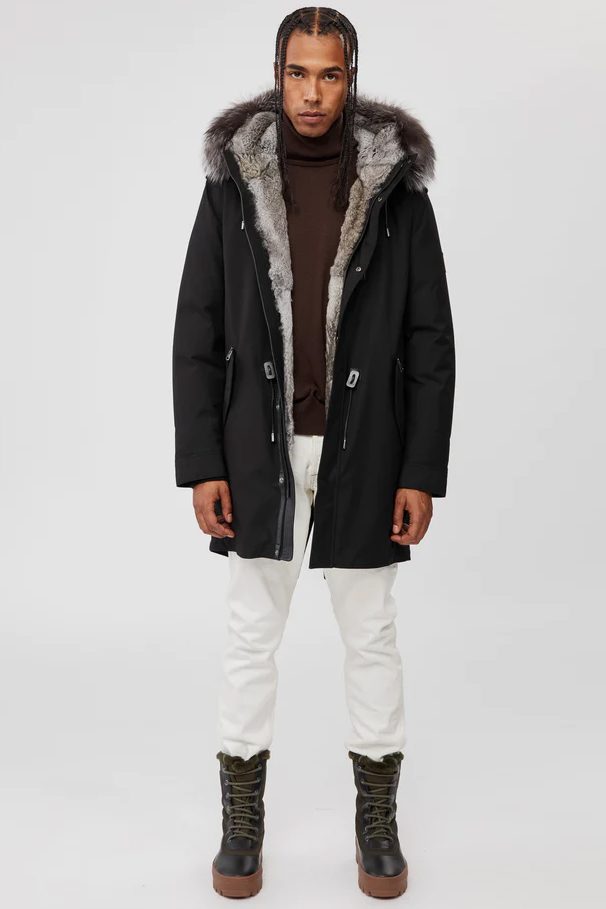 MACKAGE Hooded Fur-Lined Twill Parka X