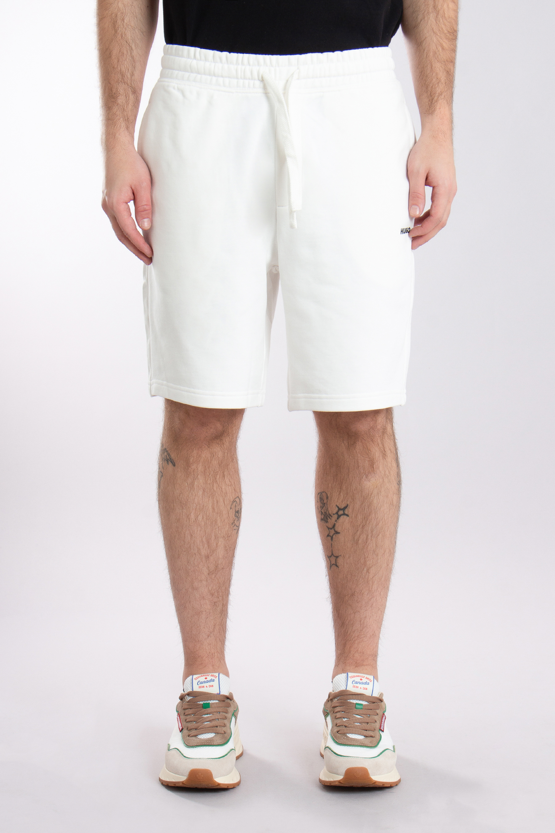 HUGO Relaxed Fit Printed Cotton Terry Shorts Dayono