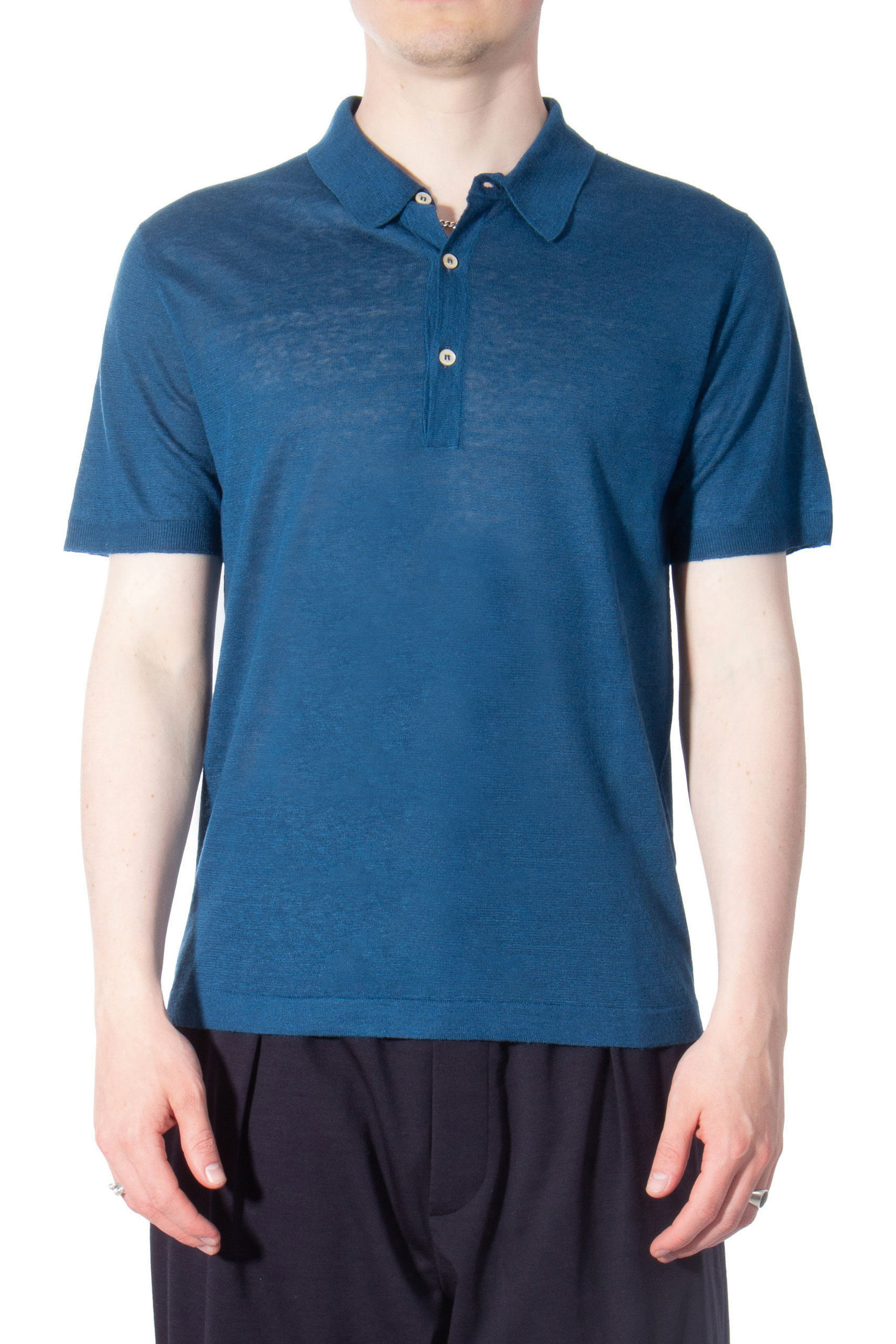 BOGLIOLI Linen-Cashmere-Silk Blend Polo