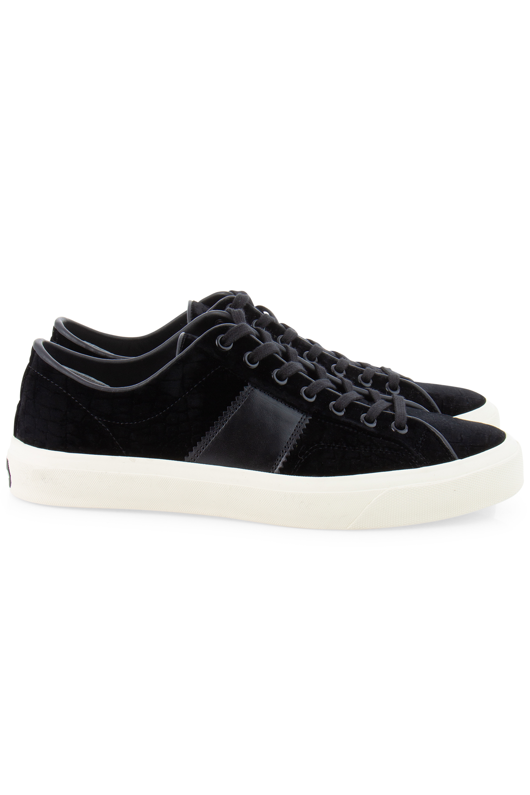 TOM FORD Velvet Lace Up Sneakers Cambridge 