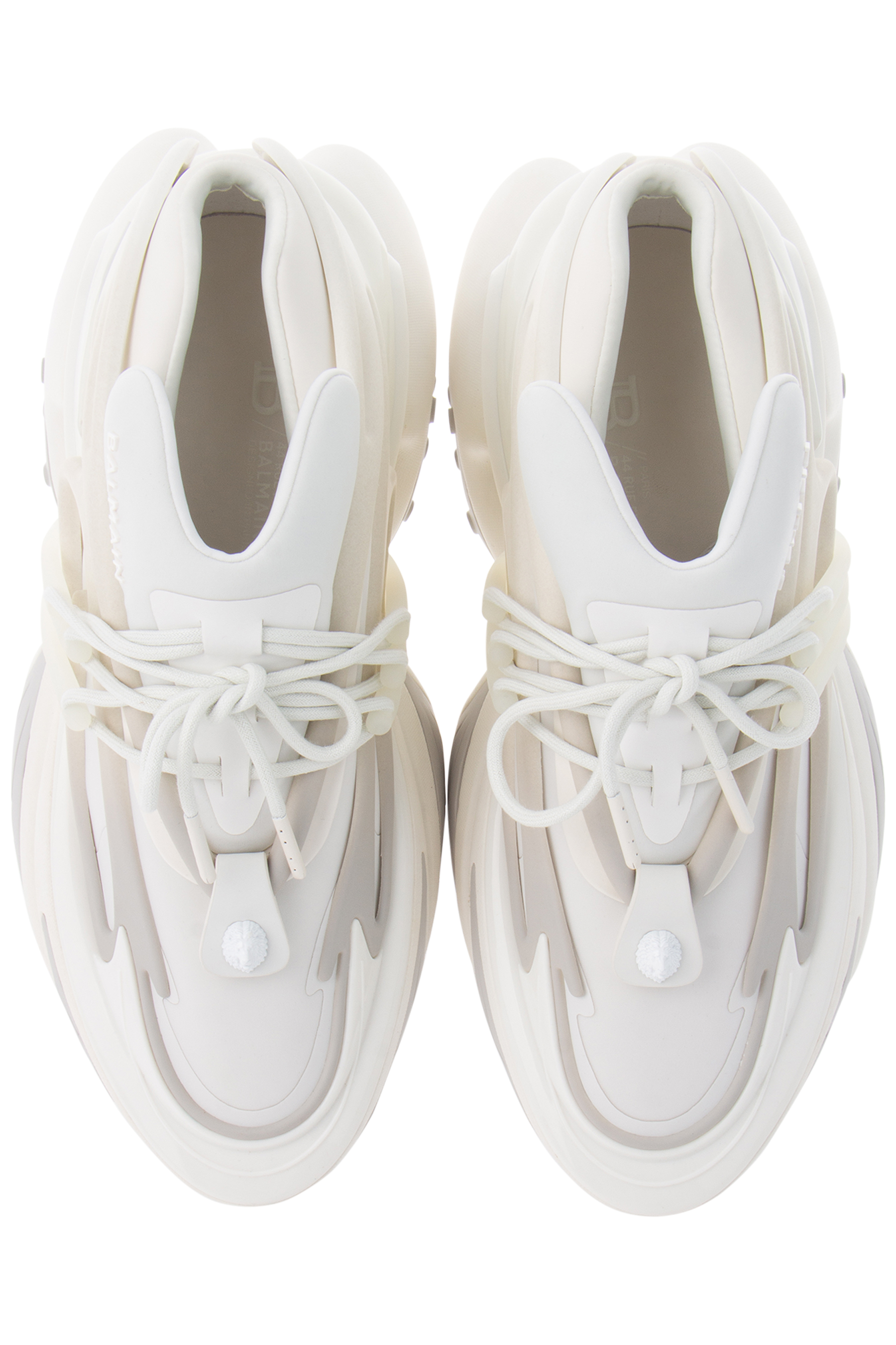 BALMAIN Low-Top Leather & Neoprene Sneakers Unicorn 