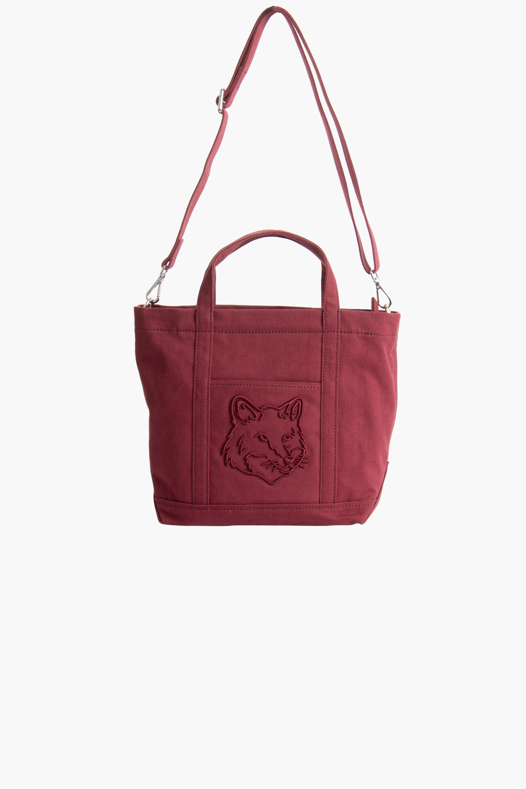 MAISON KITSUNÉ Small Fox Head Coated Canvas Tote Bag 