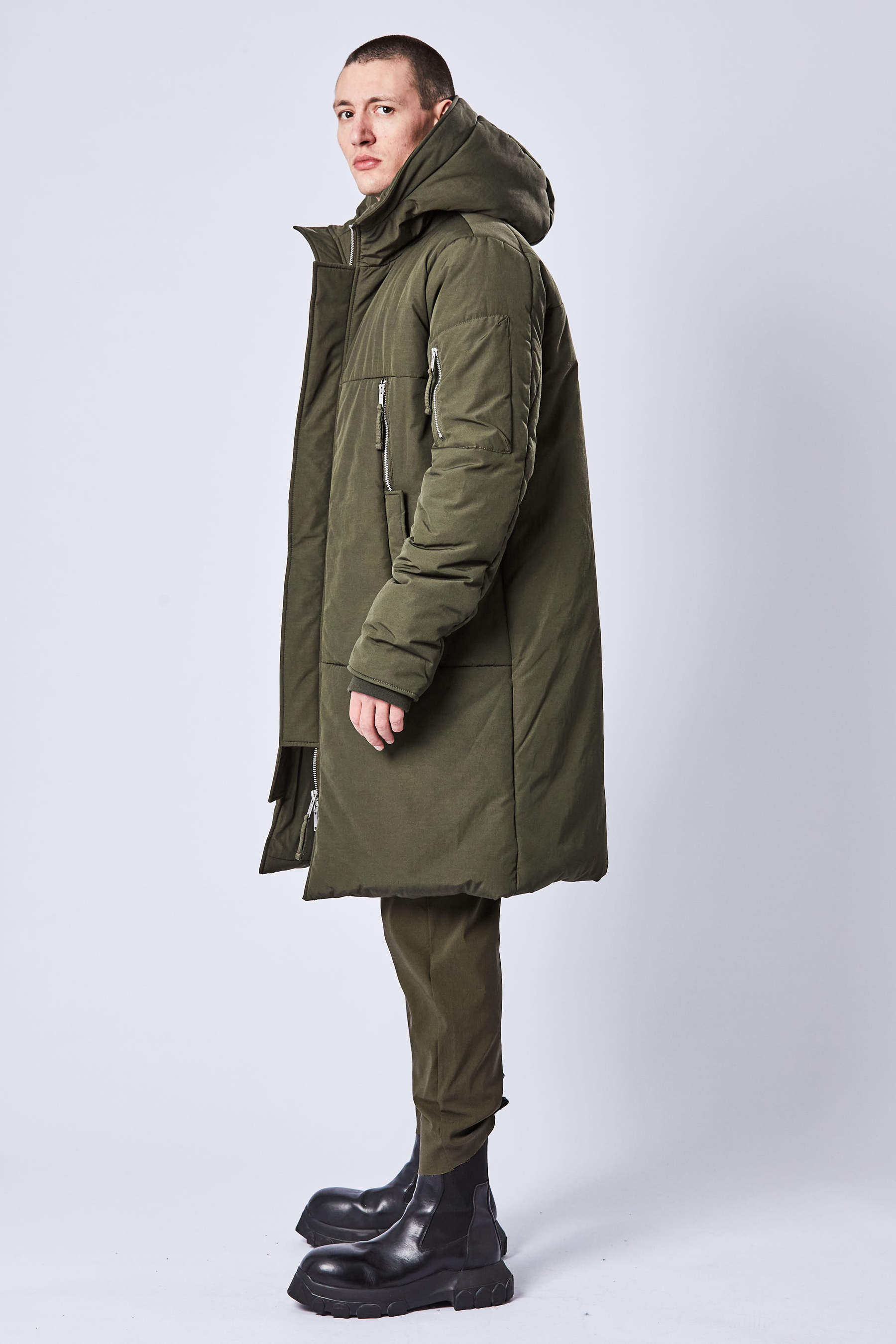 THOM KROM Long Water Repellent Cotton Mix Parka